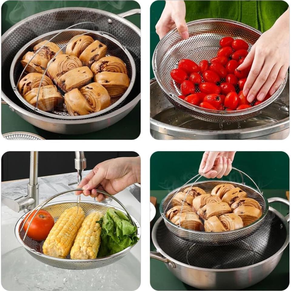 Cesta de Vapor Kichvoe de Acero Inoxidable 25.5 cm