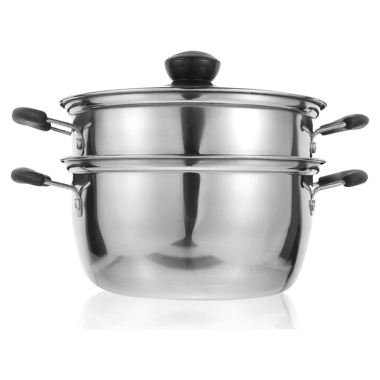 Olla de Vapor YARNOW Acero Inoxidable 2 Niveles 18 cm