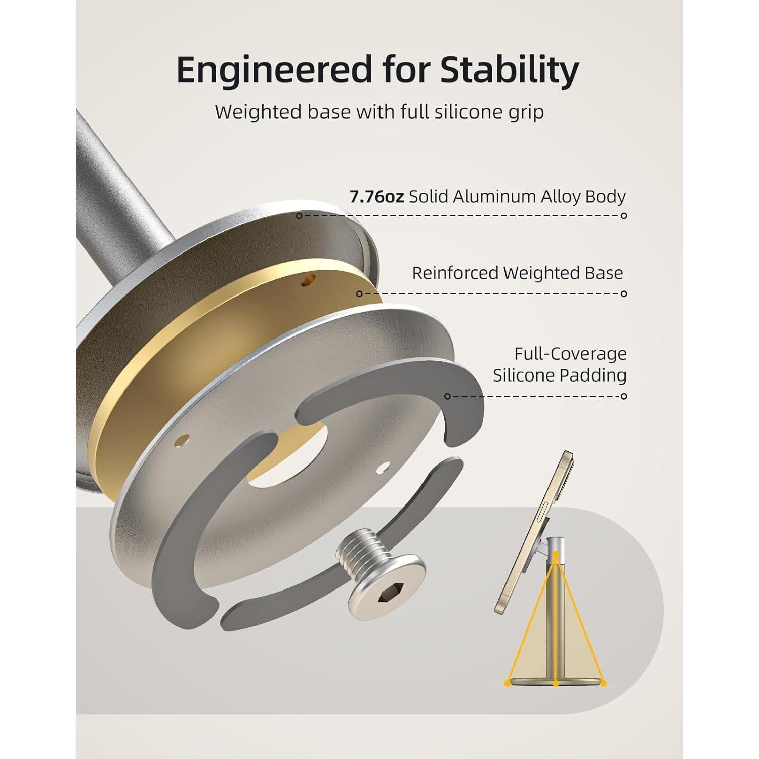 Soporte Magnético para Teléfono Nulaxy PSA7 Aluminio 360°