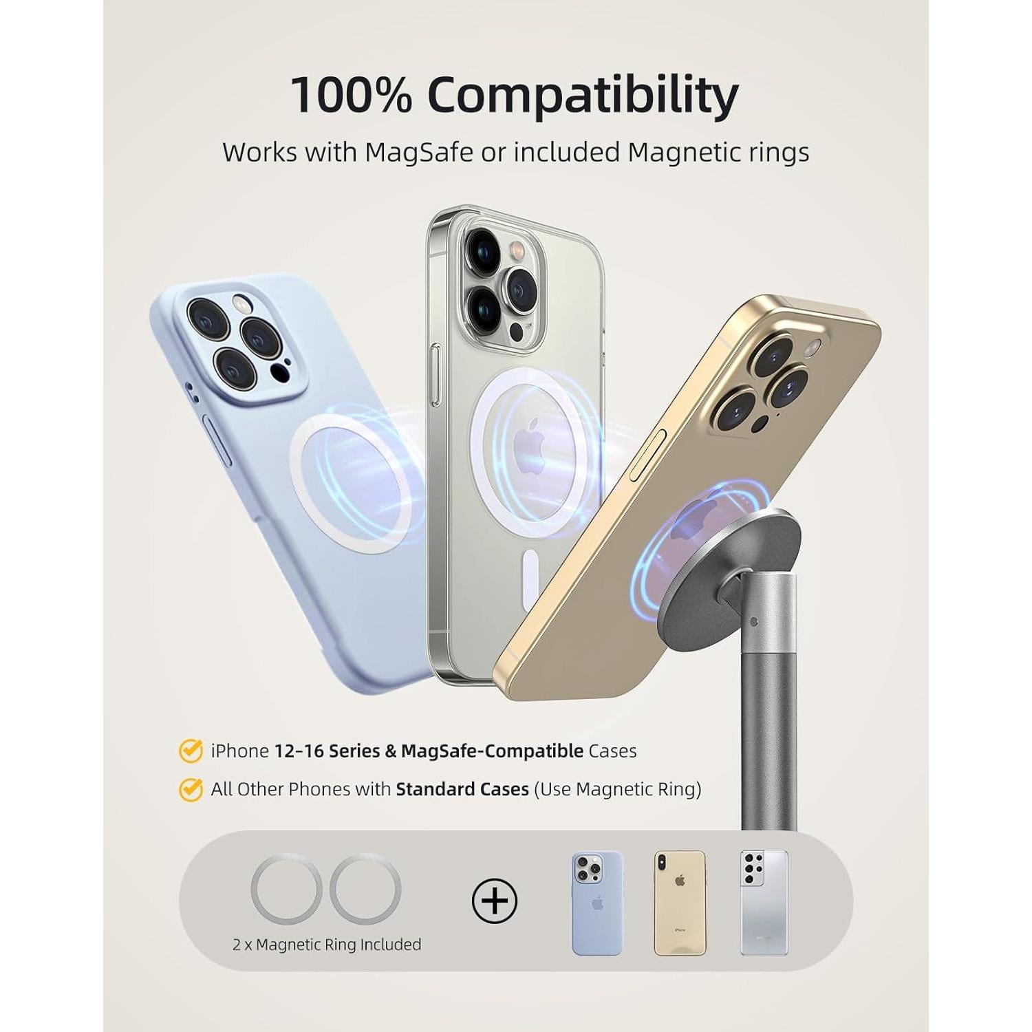 Soporte Magnético para Teléfono Nulaxy PSA7 Aluminio 360°