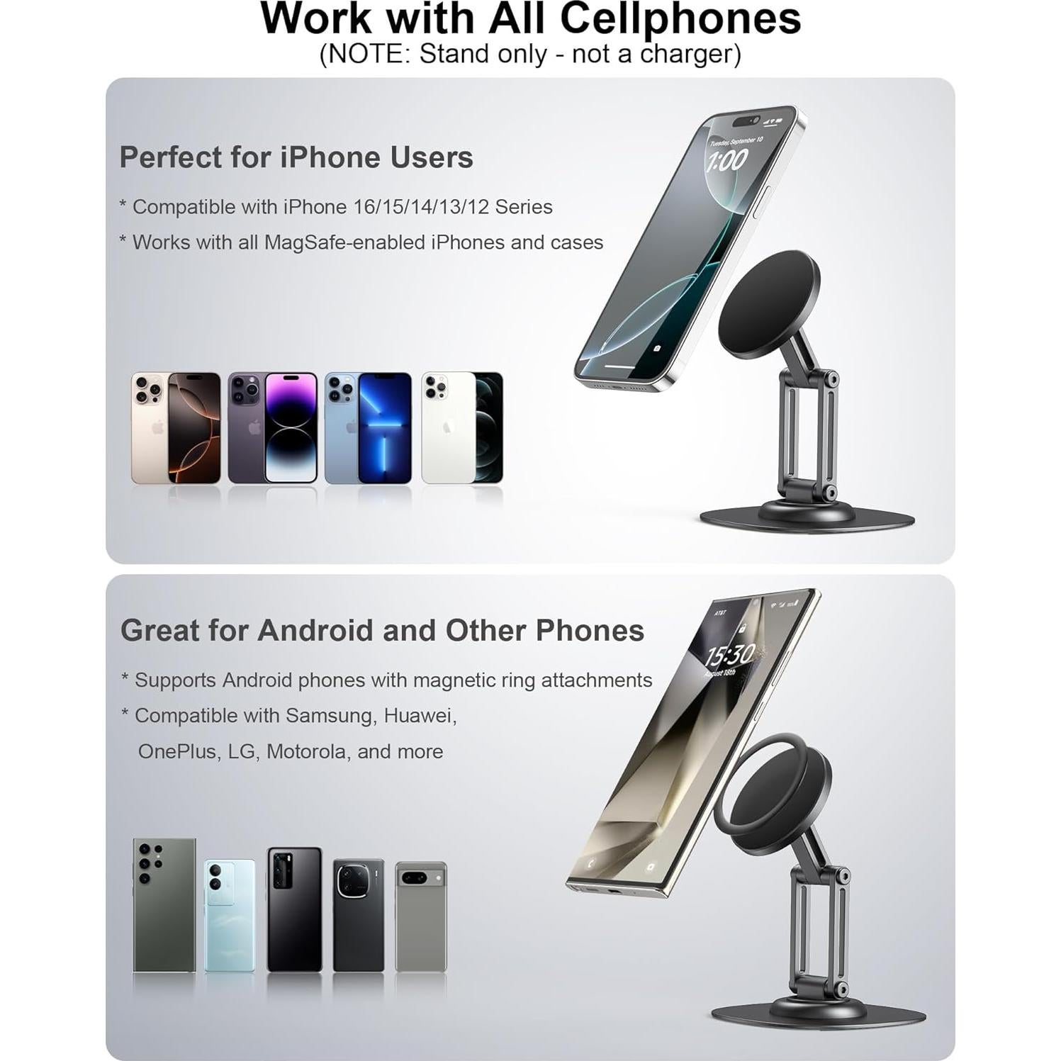 Soporte Magnético para Teléfono NINEFATICS Ajustable 360°