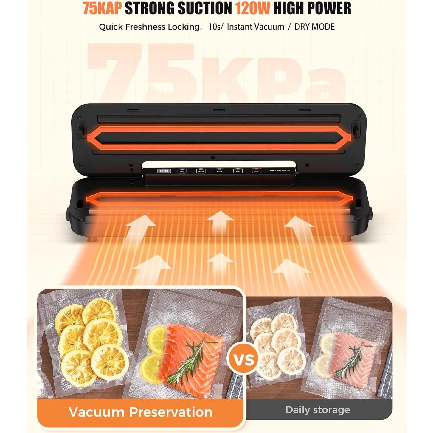 Máquina de Sellado al Vacío MZROT 75kpa Compacta 6-en-1