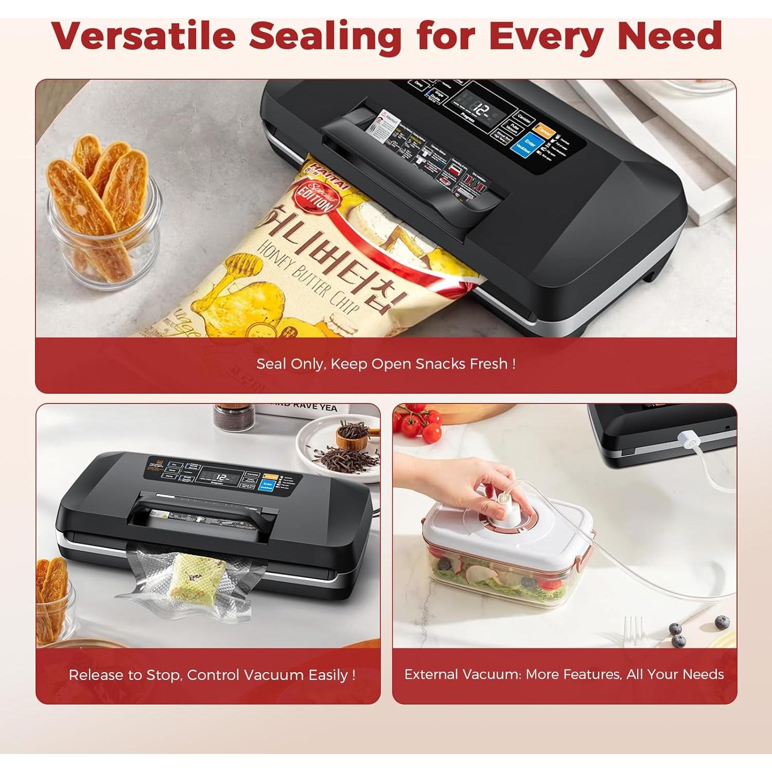 Máquina de Sellado al Vacío ROUUO SV-628 Automática 230W