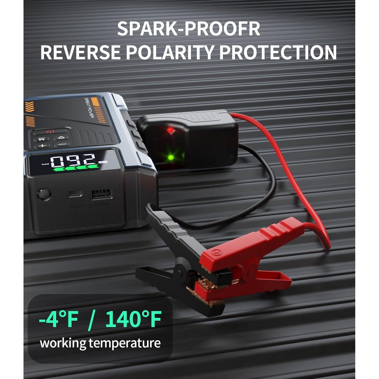 Cargador de Batería Geeneu W100 3000A con Compresor 150PSI