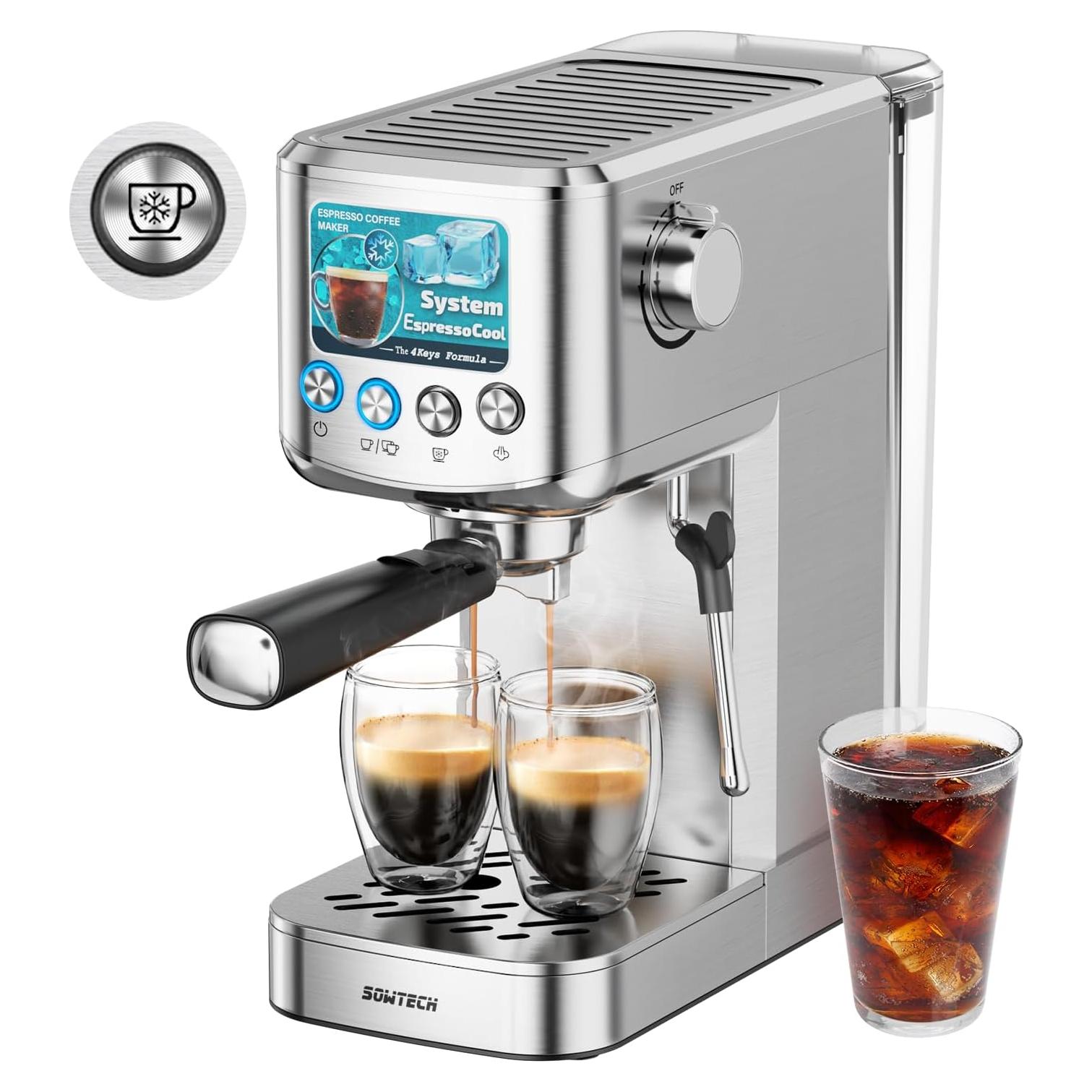 Máquina de Espresso SOWTECH JH-C5119 20 Bar con Espumador 1.24L