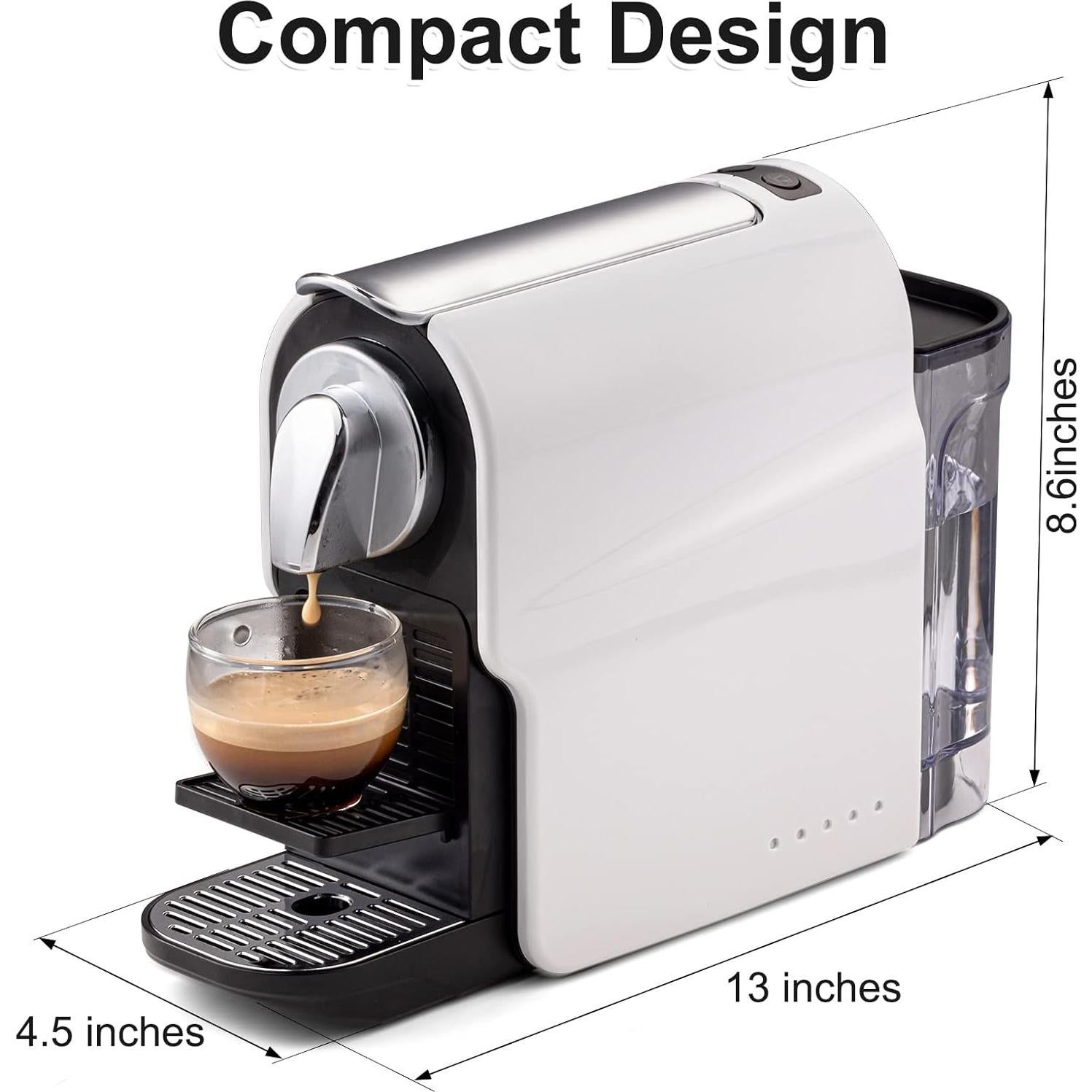 Cafetera Espresso Beanglass Compacta 1350W 20 Bar 0.65L