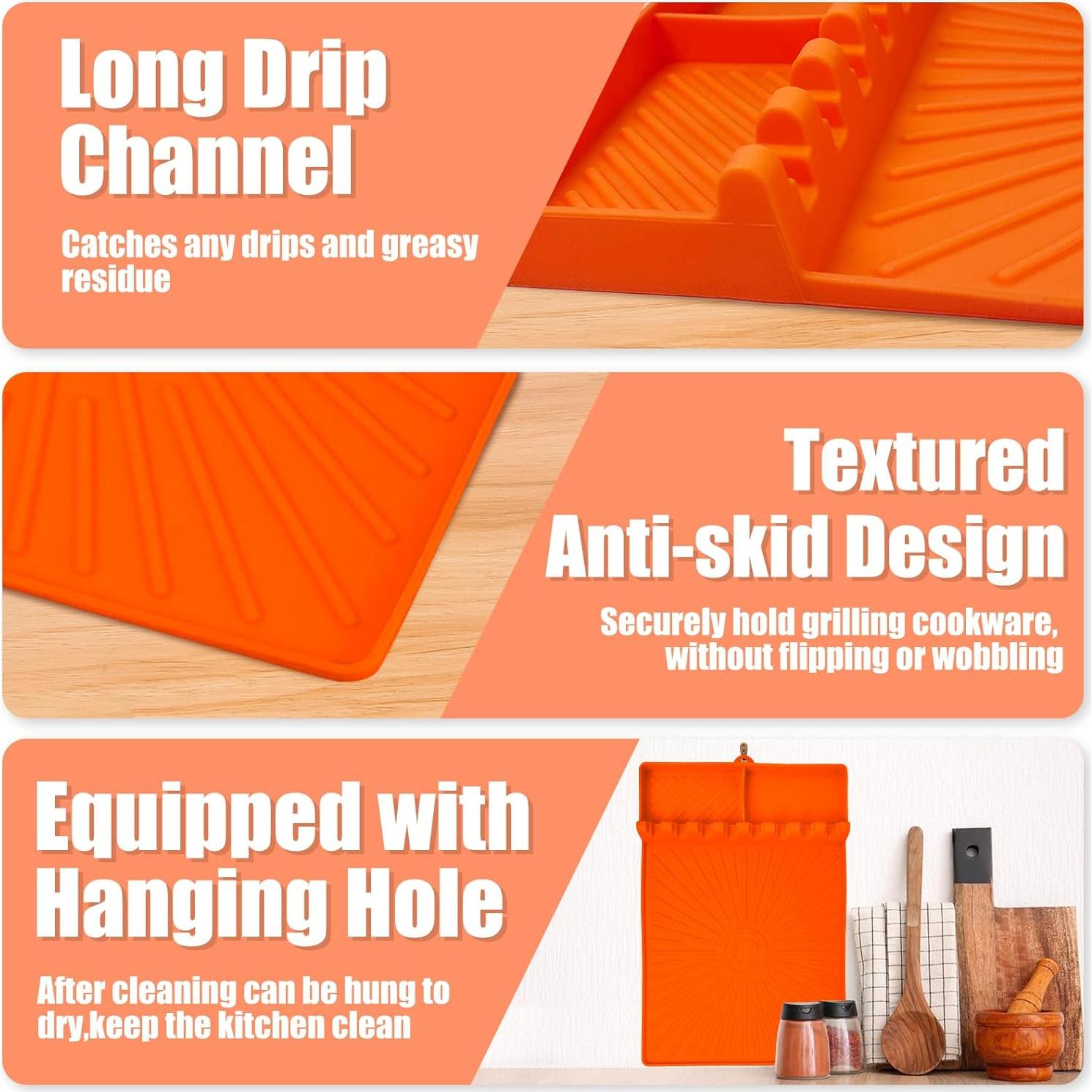 Alfombrilla de Silicona Grande Koolstuffs 40.6x29.5cm Naranja