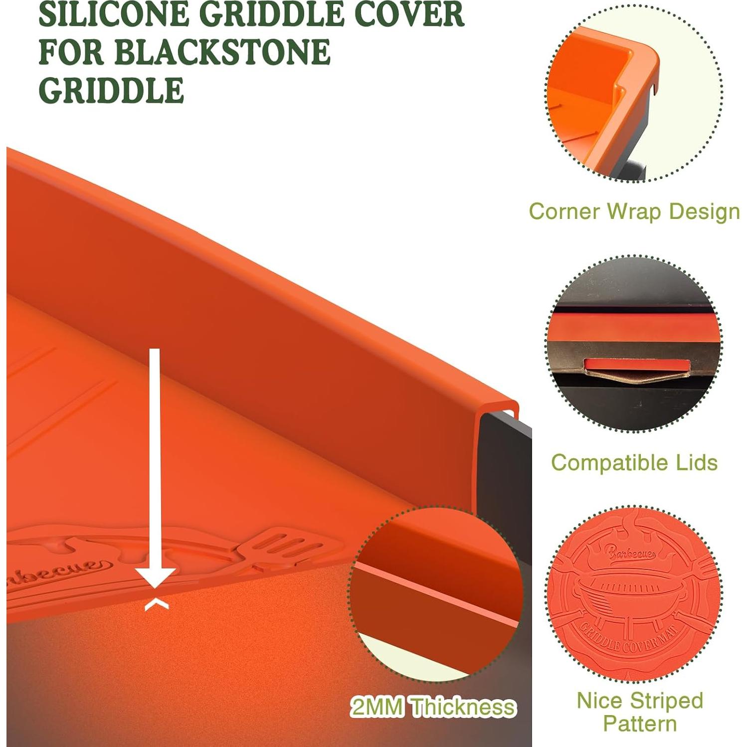 Cubierta de silicona para plancha Blackstone 28" Naranja