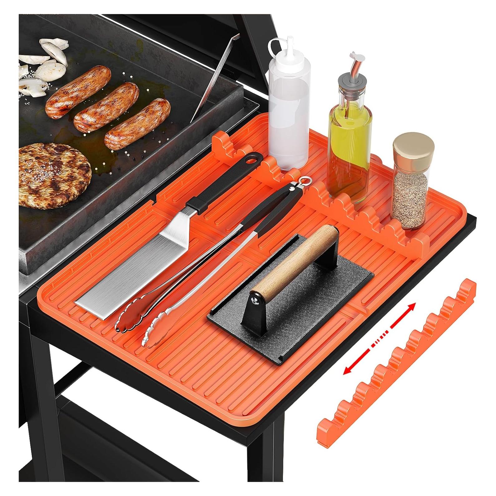 Alfombrilla de Silicona para Parrilla Sevenblue Naranja 40x29cm