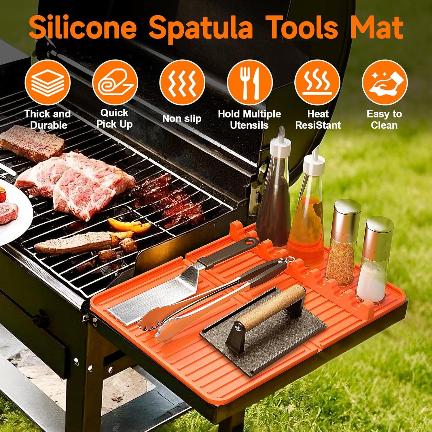 Alfombrilla de Silicona para Parrilla Sevenblue Naranja 40x29cm