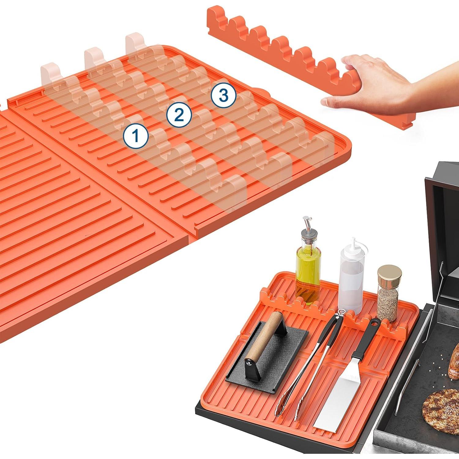 Alfombrilla de Silicona para Parrilla Sevenblue Naranja 40x29cm