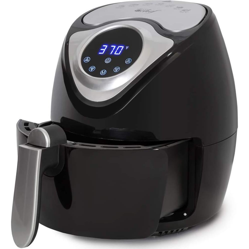 Deco Chef 3.7QT Electric Oil-Free Digital Air Fryer for Healthy Frying (DAIRFR) w/Oven Mitt Heat Resistant and Spice Mill