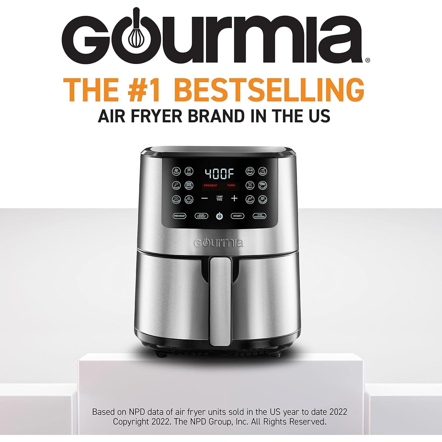 Freidora de Aire Digital Gourmia GAF476 4L Acero Inoxidable