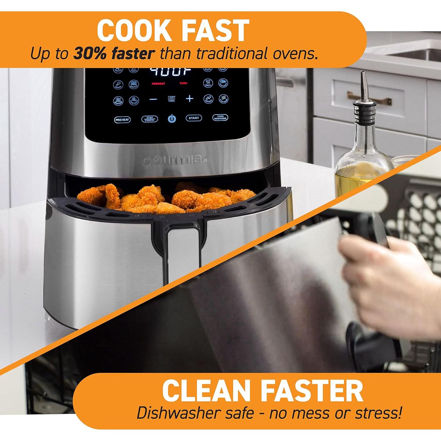 Freidora de Aire Digital Gourmia GAF476 4L Acero Inoxidable