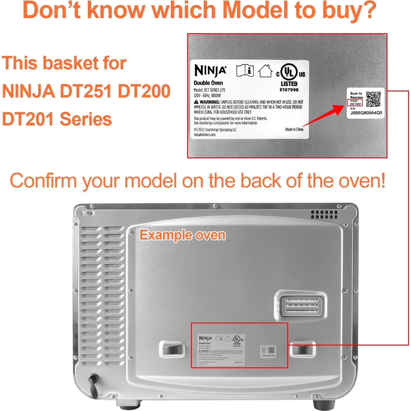 Cesta de Horno de Aire Ninja Foodi DT201 DT251 36.5x29cm