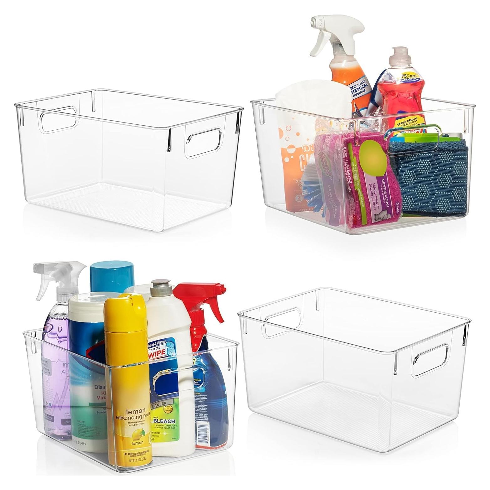 Contenedores de Almacenamiento ClearSpace - 4 Piezas 27.94x20.32x15.24cm