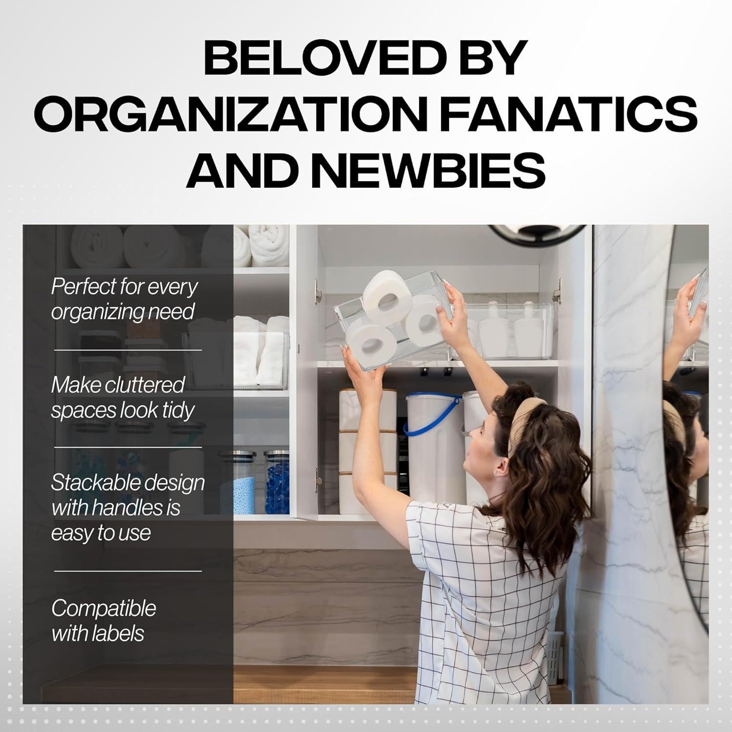 Contenedores de Almacenamiento ClearSpace - 4 Piezas 27.94x20.32x15.24cm