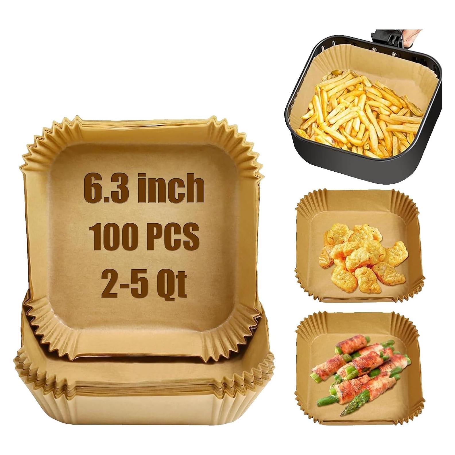 Forros desechables SIUDANGKA 100 piezas 16x16 cm para freidora