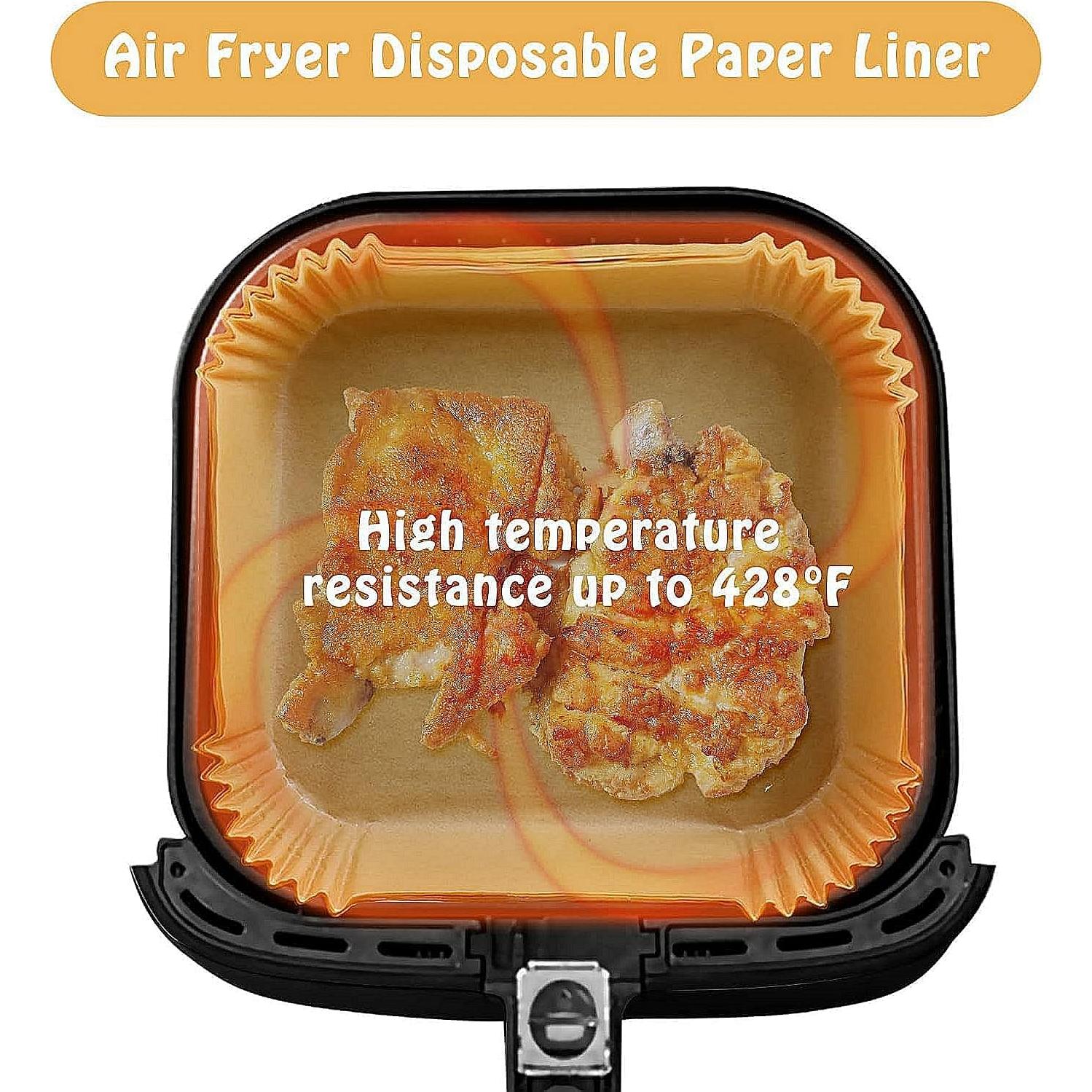 Forros desechables SIUDANGKA 100 piezas 16x16 cm para freidora