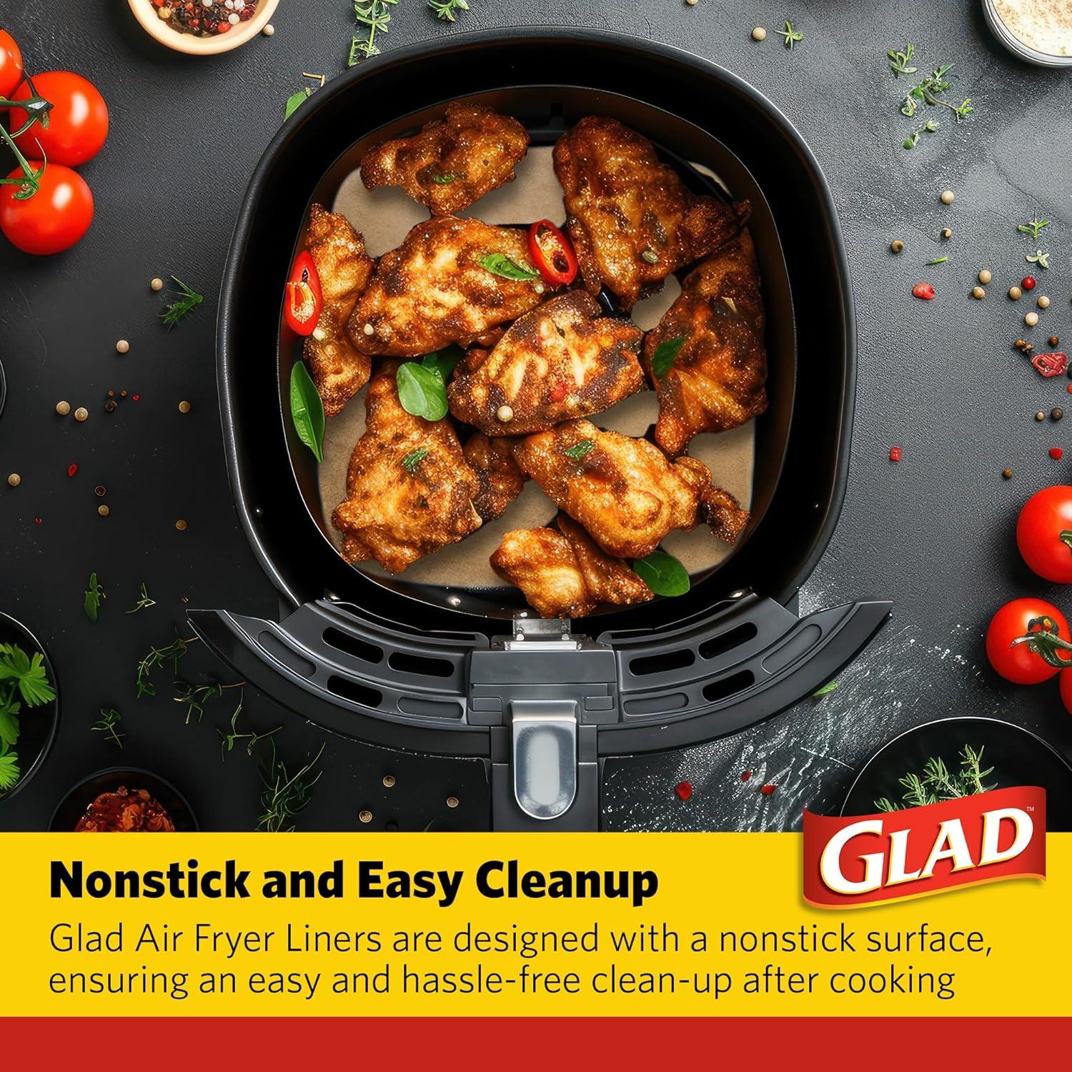 Forros para Freidora de Aire Glad 9" x 9" - 100 Unidades