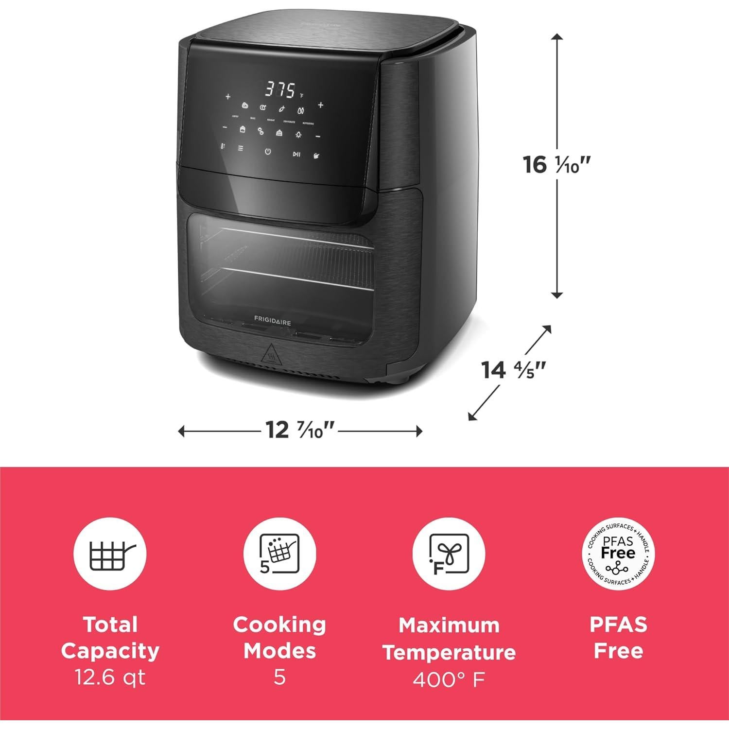 Horno Combo Freidora de Aire Frigidaire 5 en 1 12.6L Digital