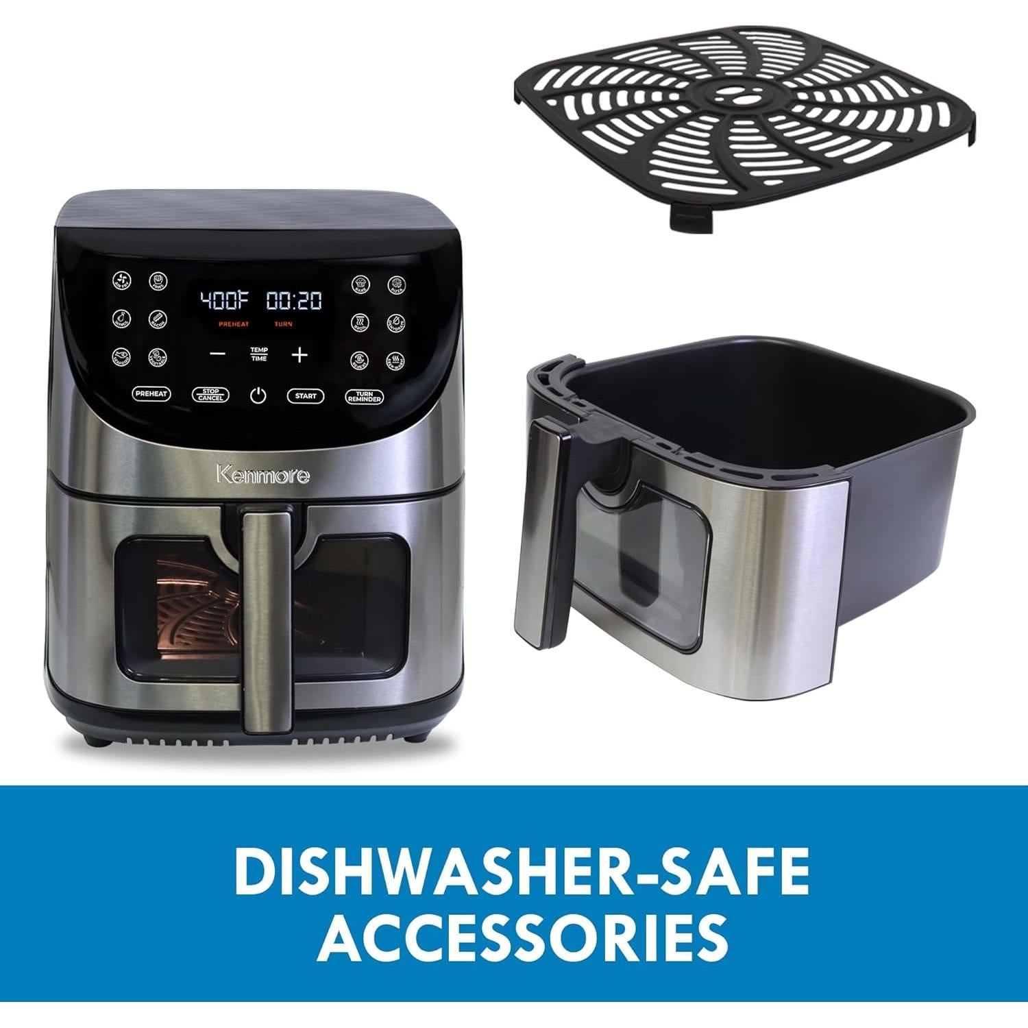 Freidora de Aire Kenmore 8 Qt 1700W Acero Inoxidable Digital