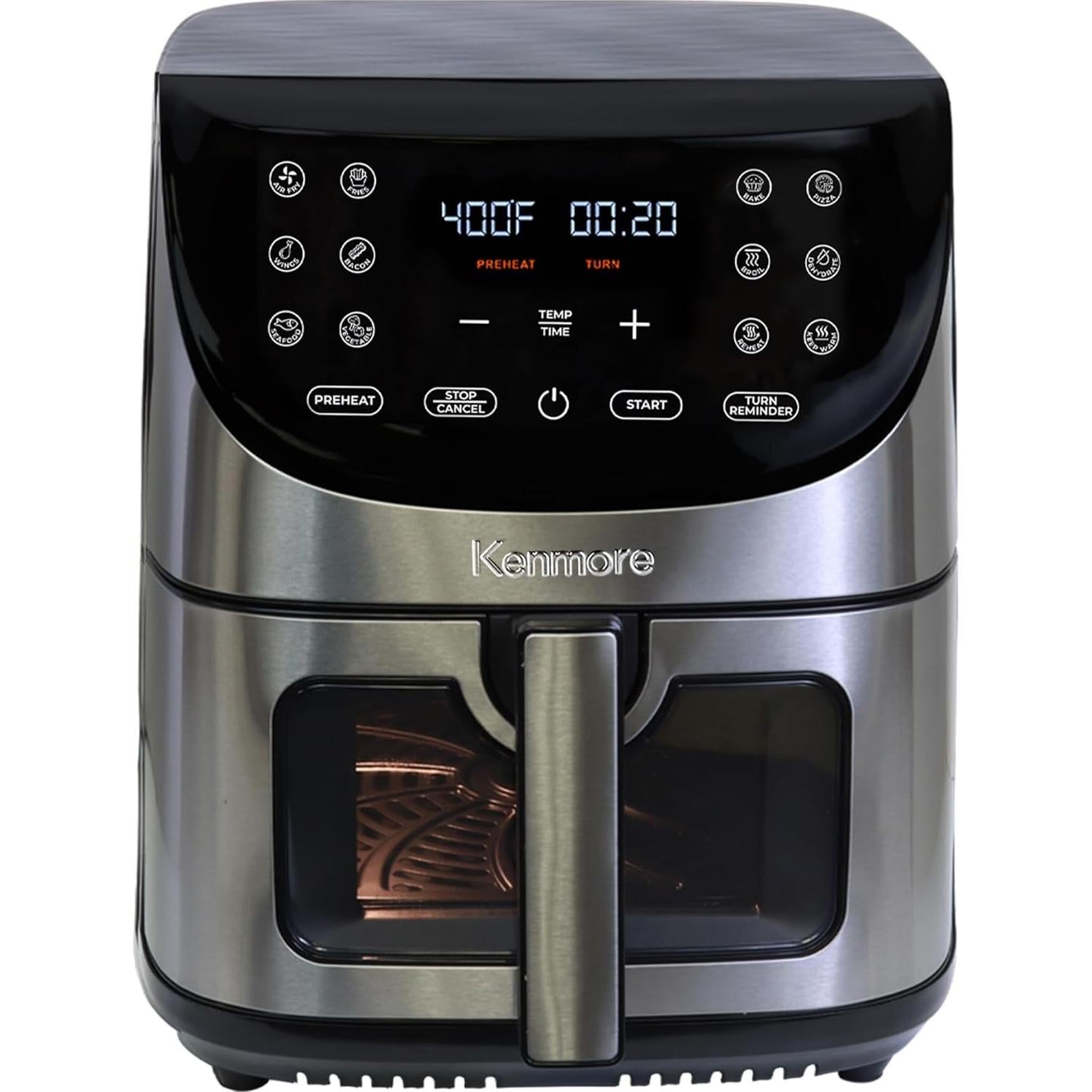 Freidora de Aire Kenmore 8 Qt 1700W Acero Inoxidable Digital