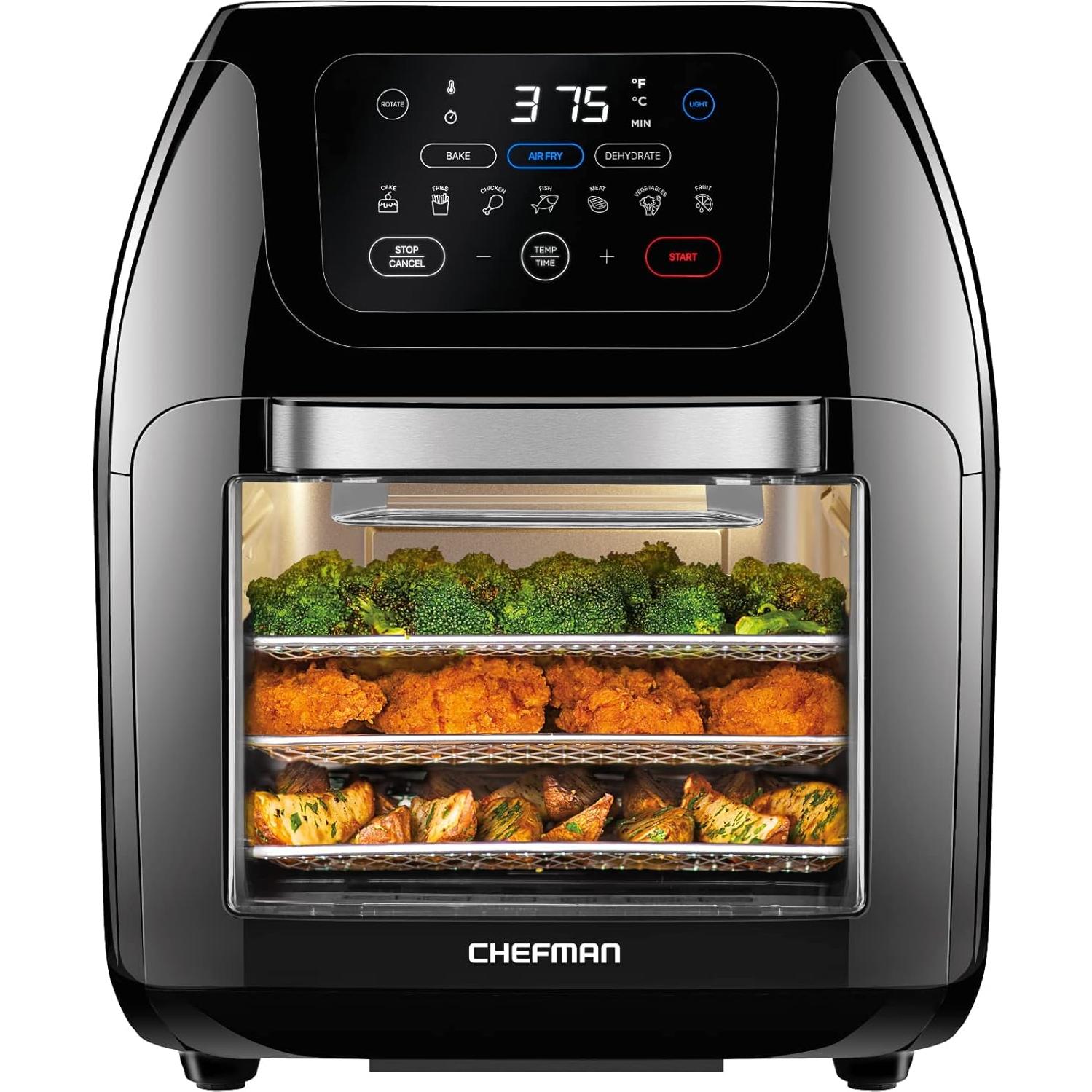 Freidora de Aire Digital Chefman 10L Multifuncional + Forros 100u