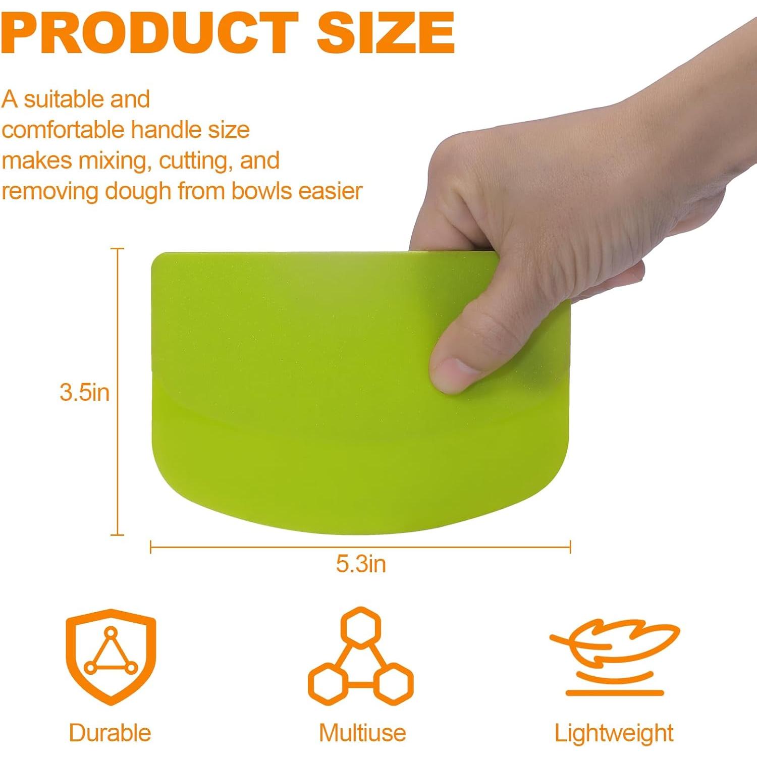 Juego de 3 Raspadores de Masa LKbeuuu - Plástico Flexible