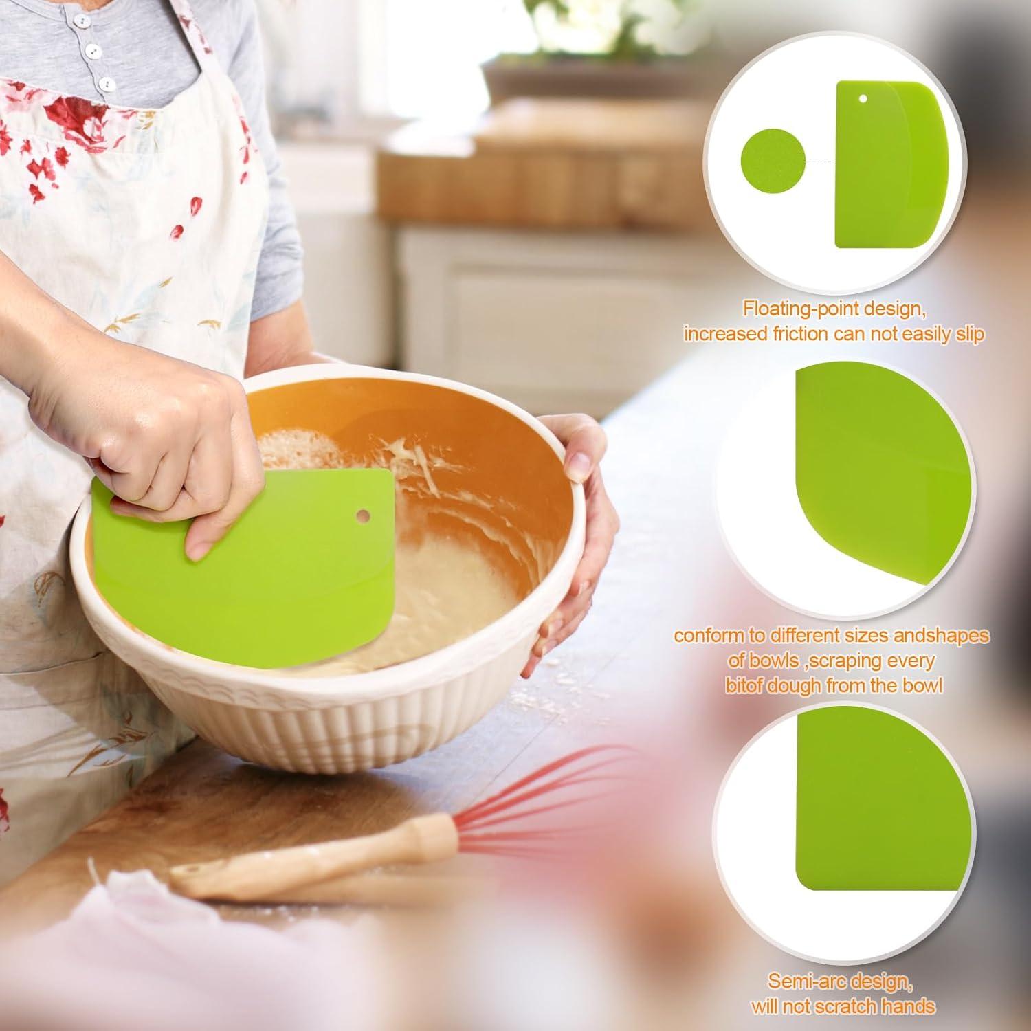 Juego de 3 Raspadores de Masa LKbeuuu - Plástico Flexible