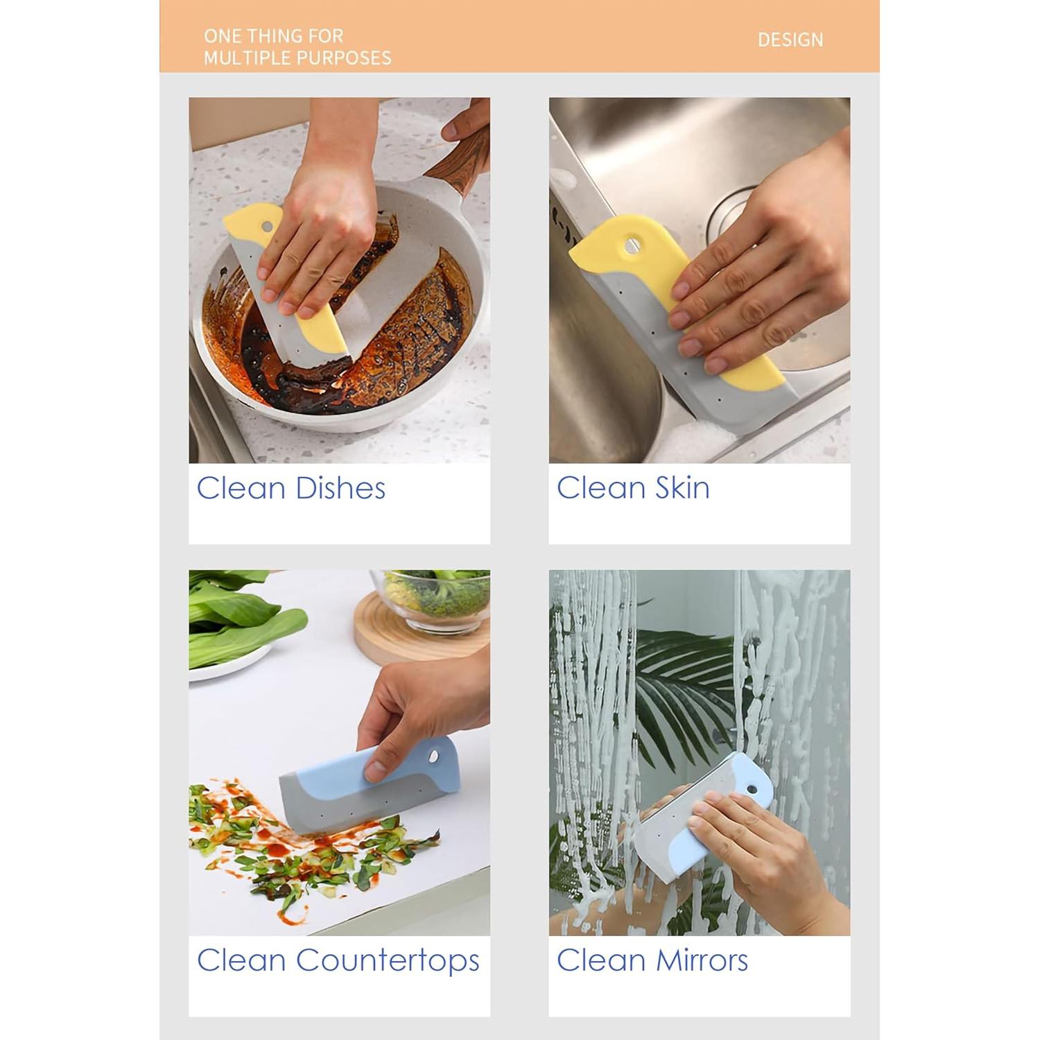 Paquete de 3 Limpiaparabrisas Mini MAARHE para Cocina y Ducha