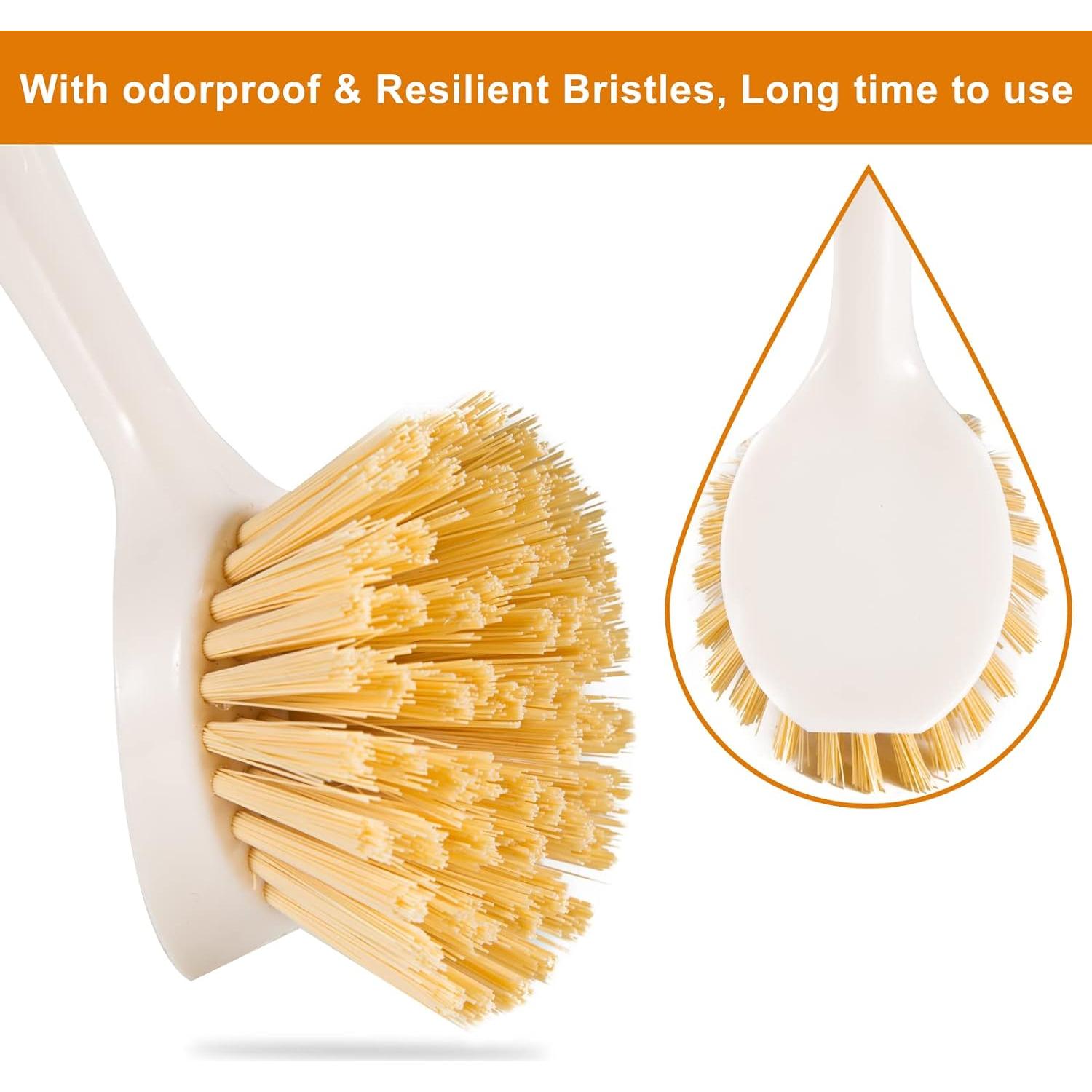 Paquete de 2 cepillos de cocina FunCee con mango de bambú