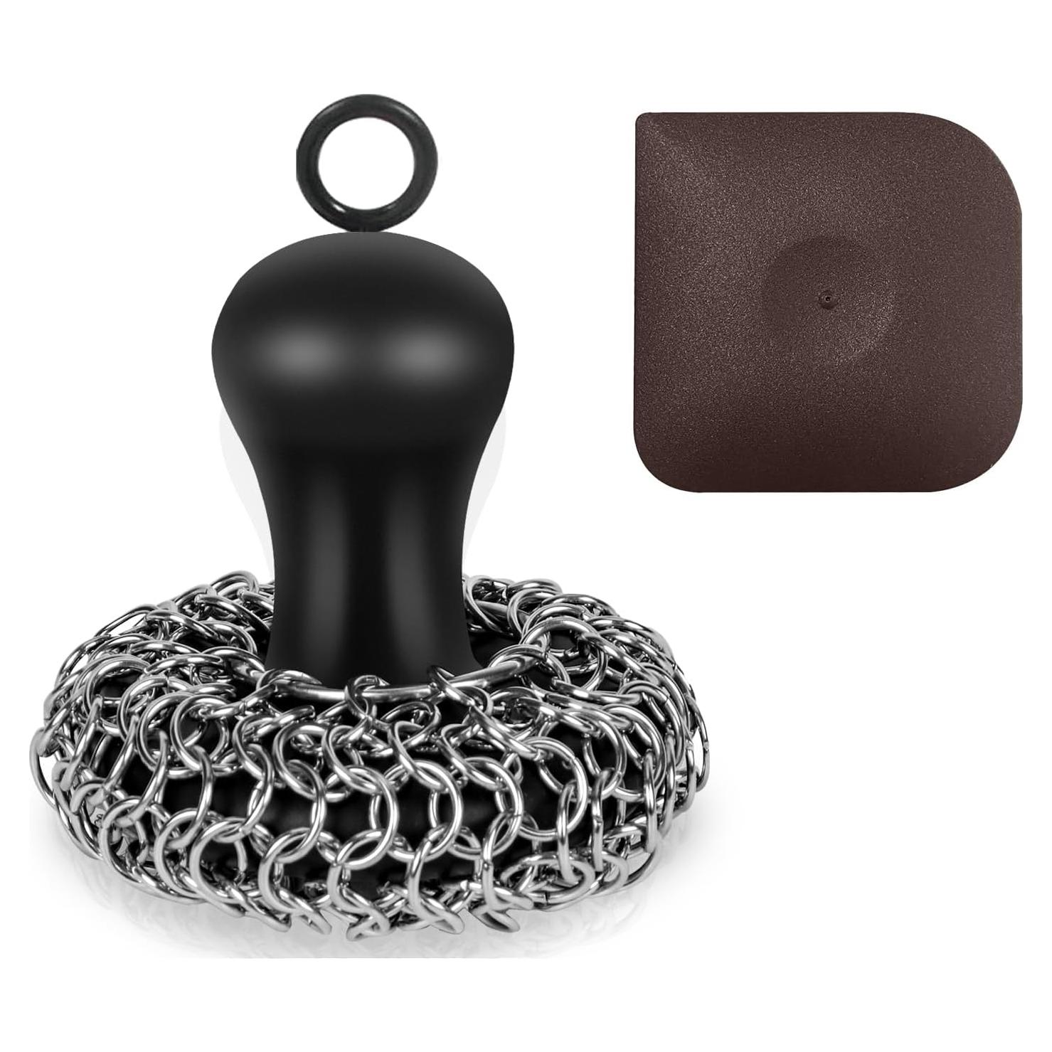 Limpiador de hierro fundido Herda con raspador y mango