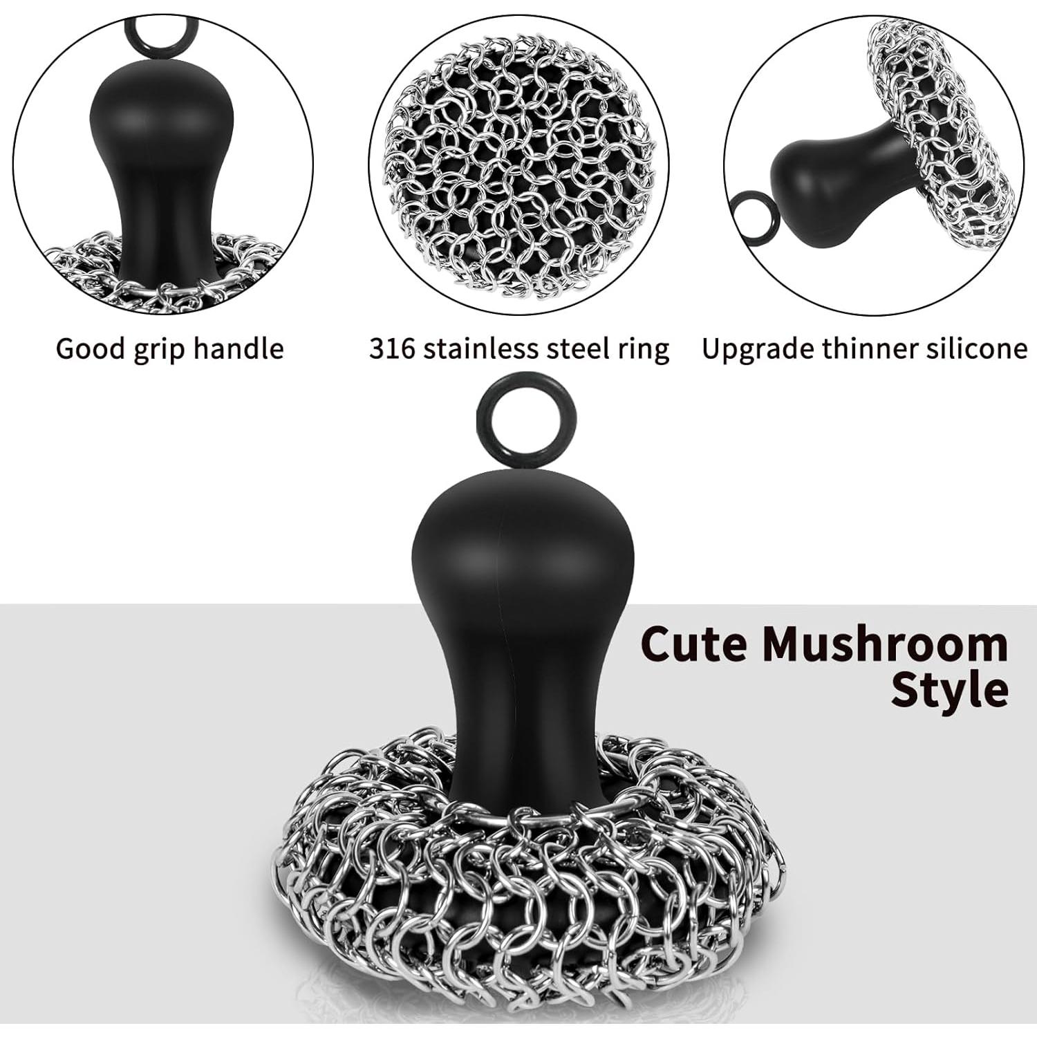 Limpiador de hierro fundido Herda con raspador y mango