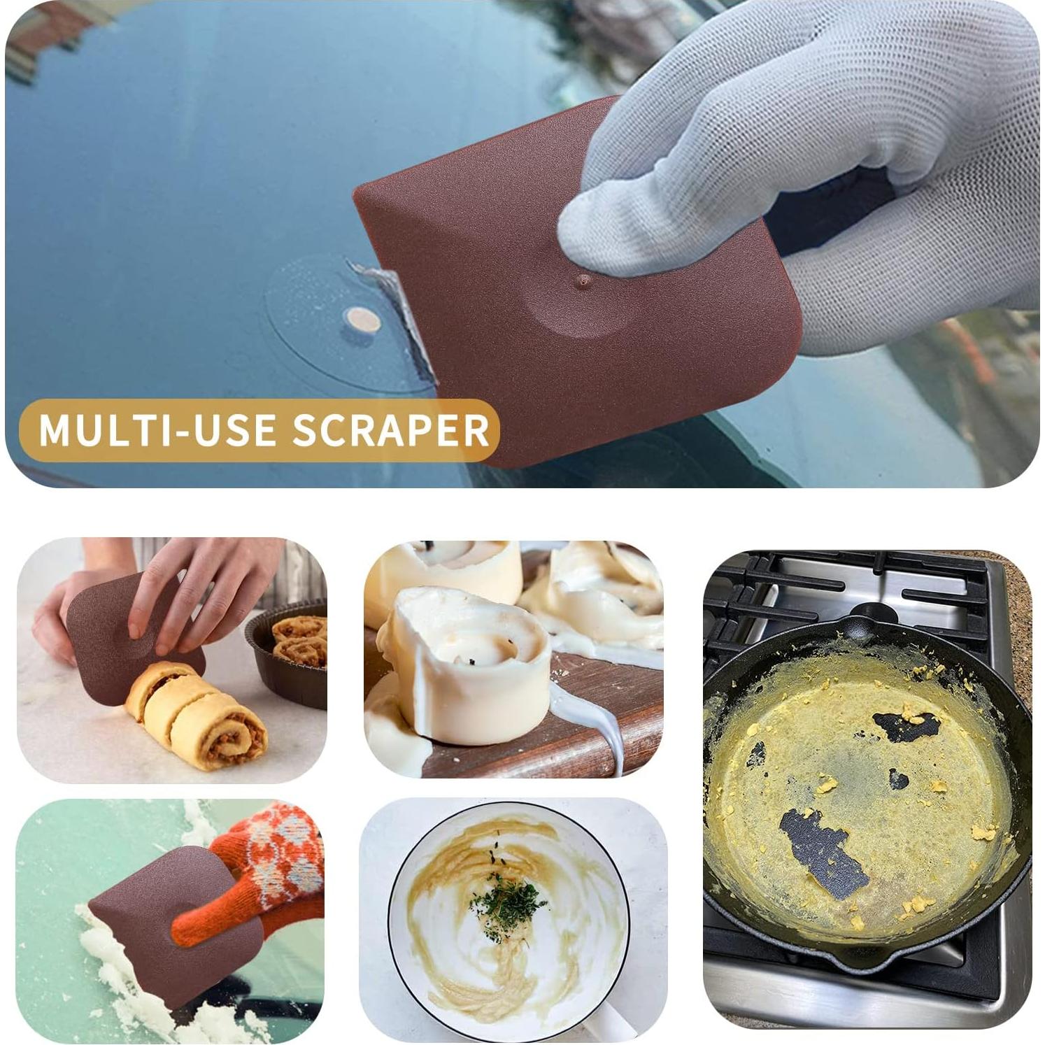 Limpiador de hierro fundido Herda con raspador y mango