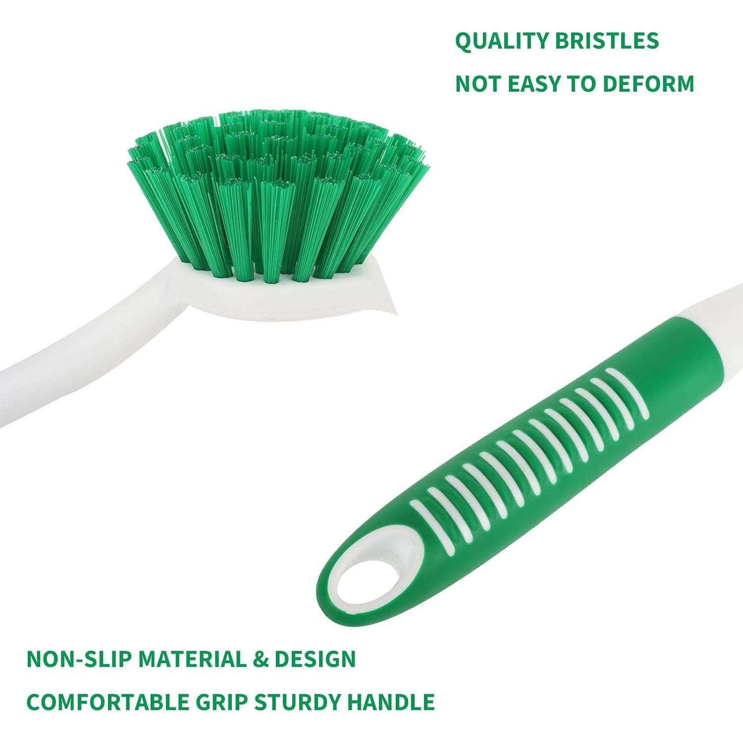 Cepillo de Platos HileSwan 2 Unidades con Raspador Verde