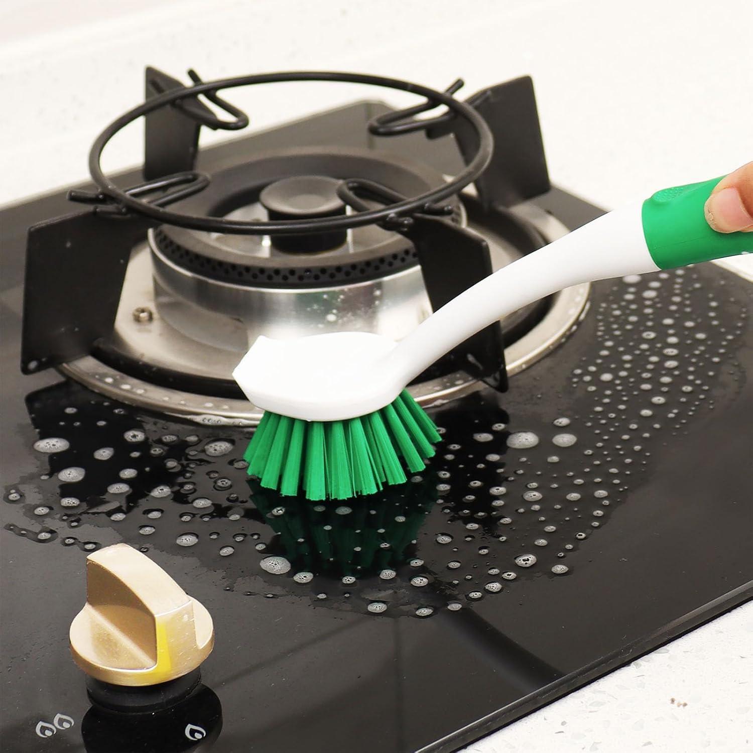 Cepillo de Platos HileSwan 2 Unidades con Raspador Verde