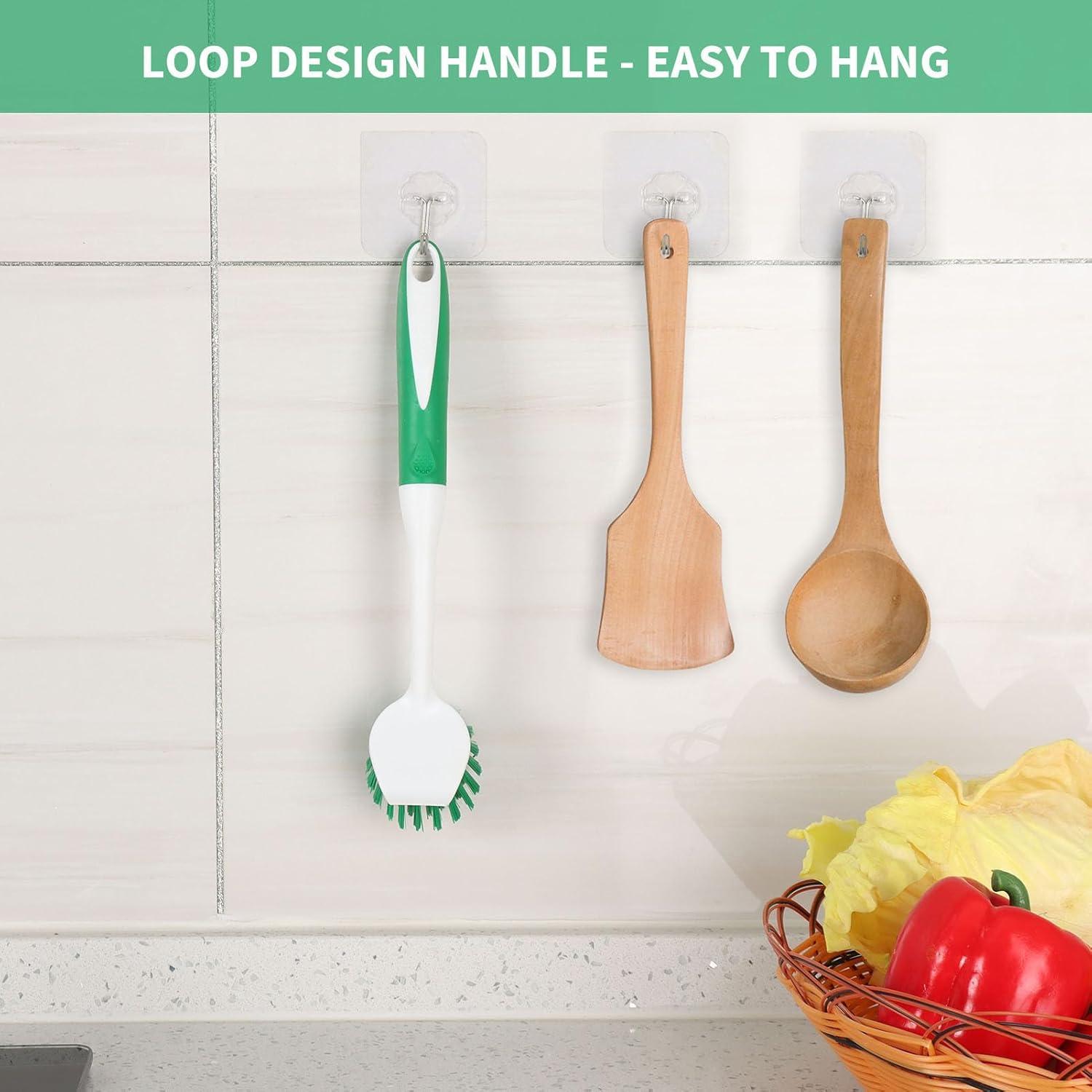 Cepillo de Platos HileSwan 2 Unidades con Raspador Verde