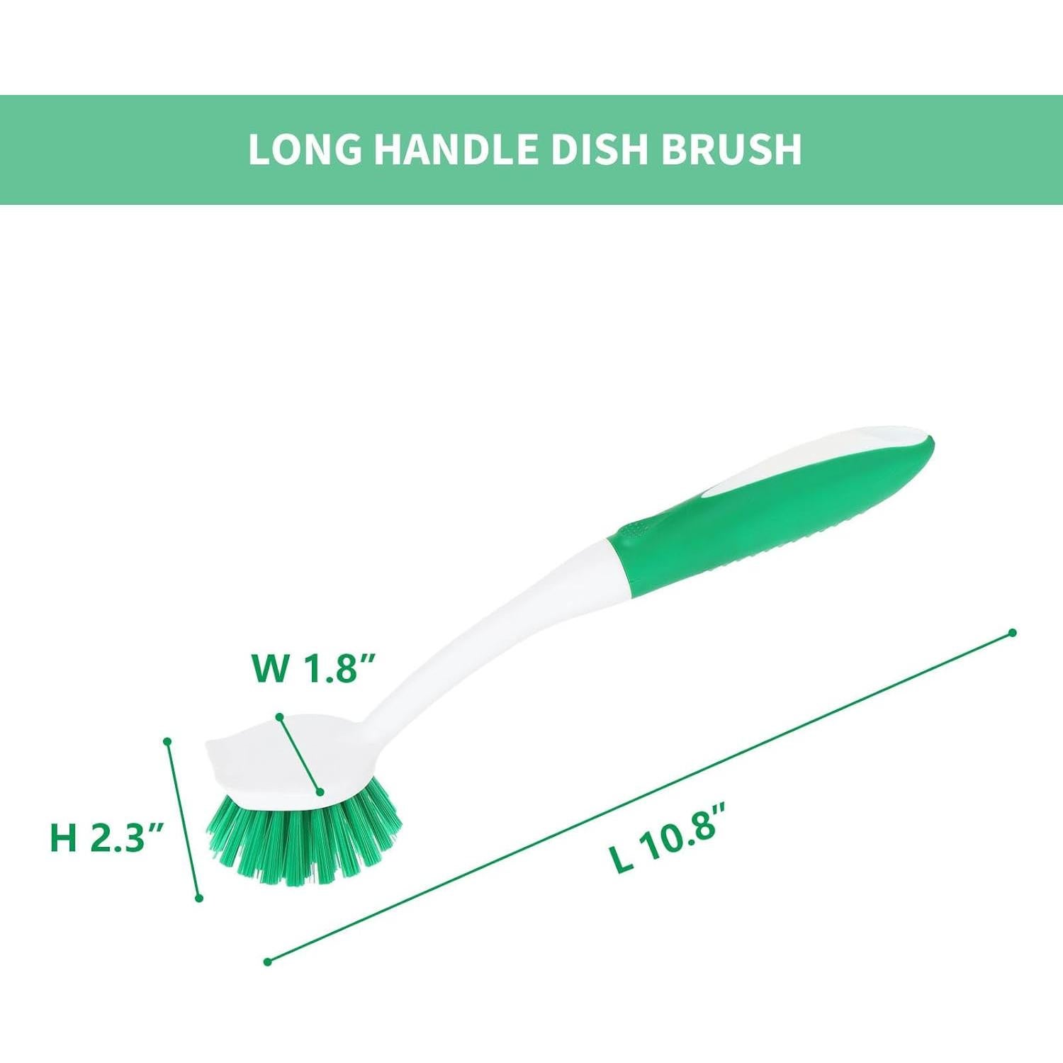 Cepillo de Platos HileSwan 2 Unidades con Raspador Verde