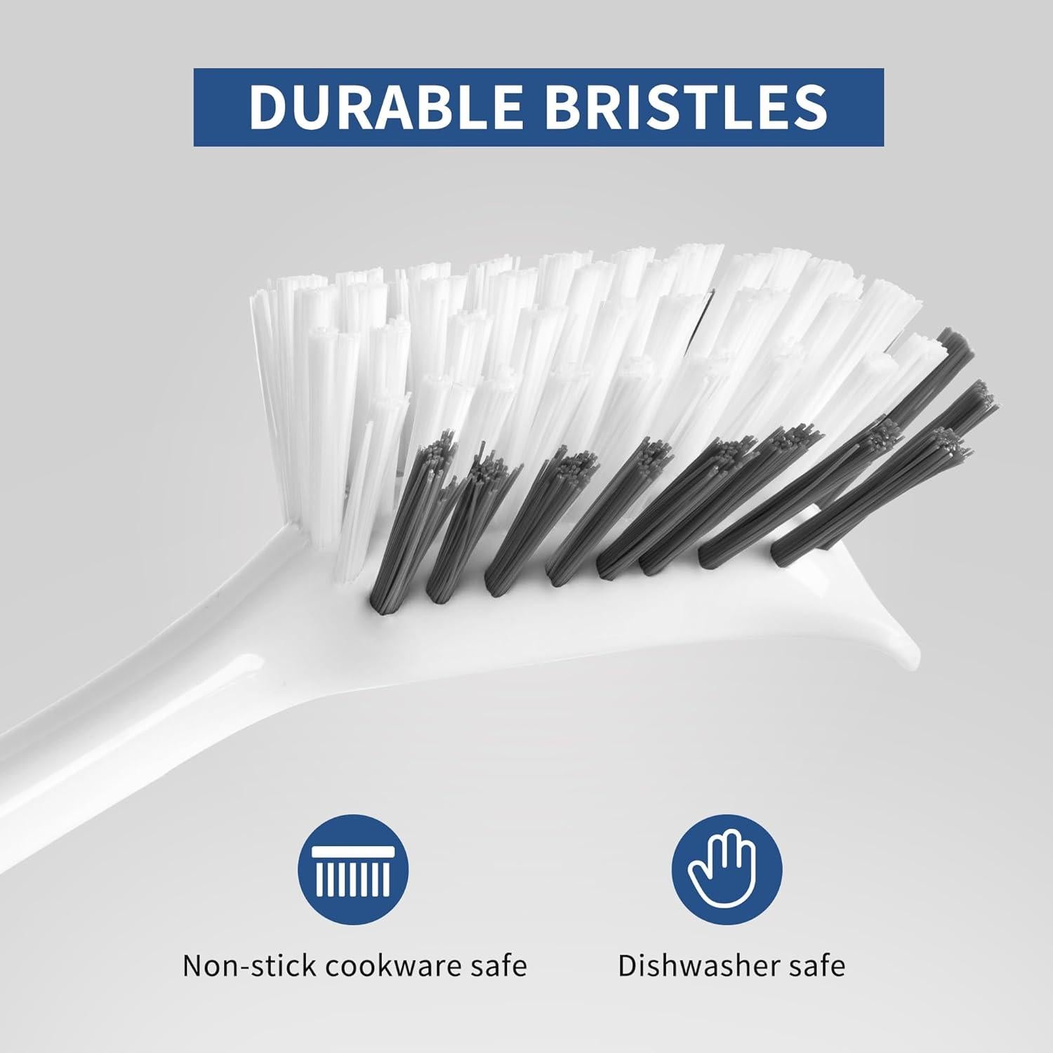 Cepillo de Platos ROSEOK con Raspador - 2 Unidades