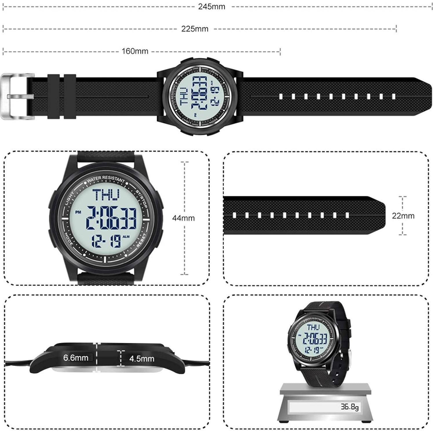 Reloj Digital Beeasy Ultra Delgado Impermeable 50m para Hombres
