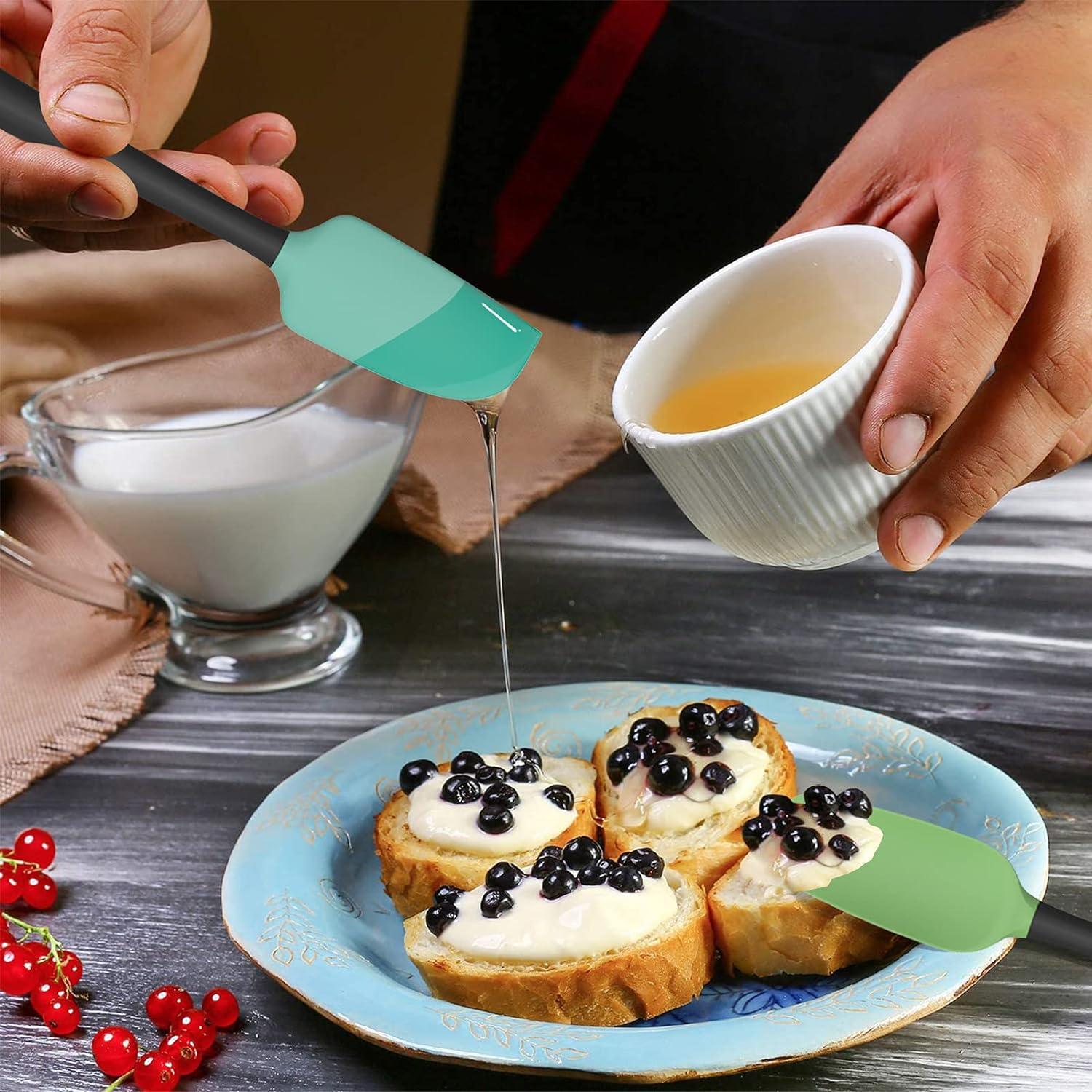 Conjunto de Espátulas de Silicona Coukre 5 Piezas Verde Aqua