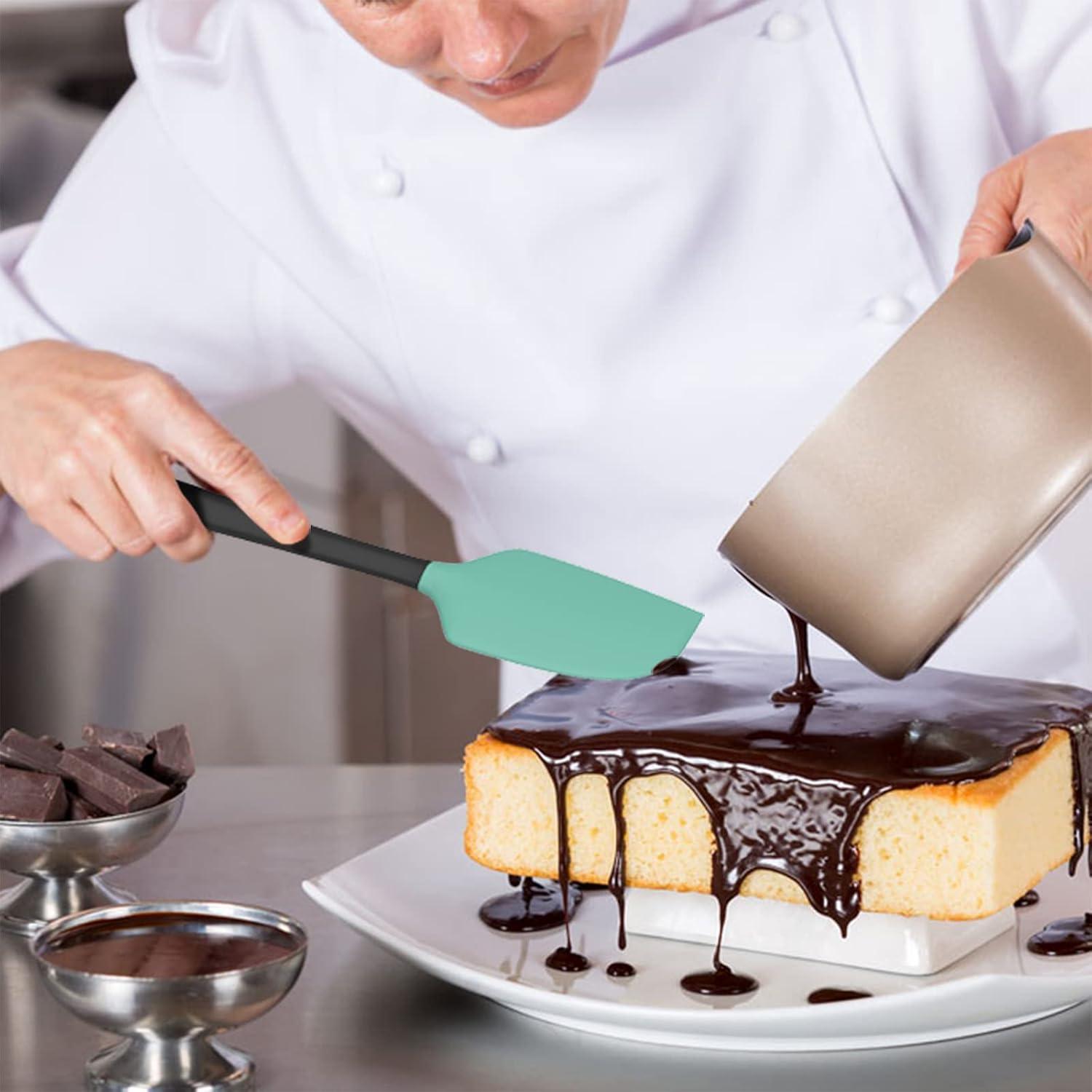 Conjunto de Espátulas de Silicona Coukre 5 Piezas Verde Aqua