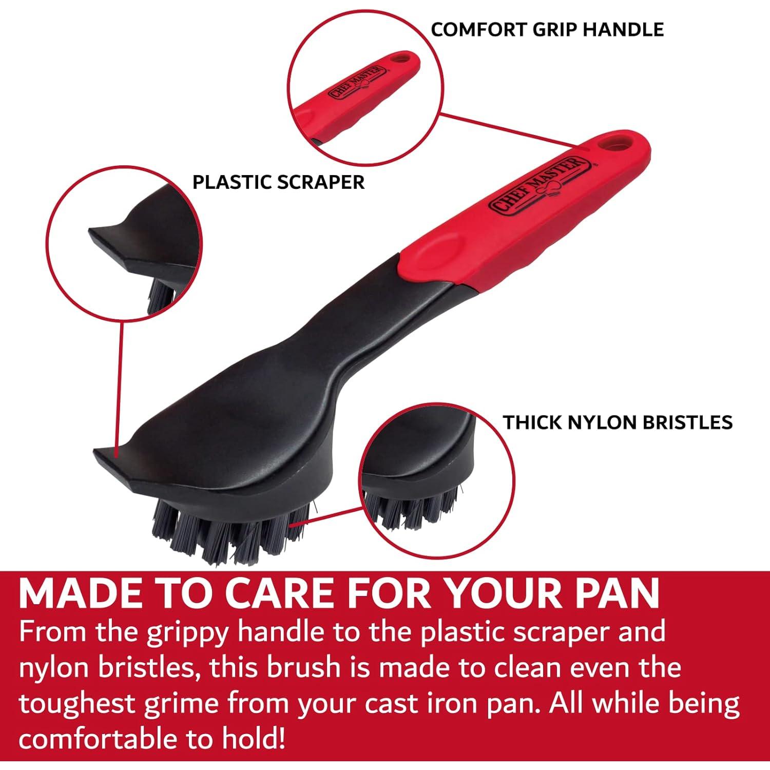Cepillo de limpieza Chef Master 90058 para hierro fundido