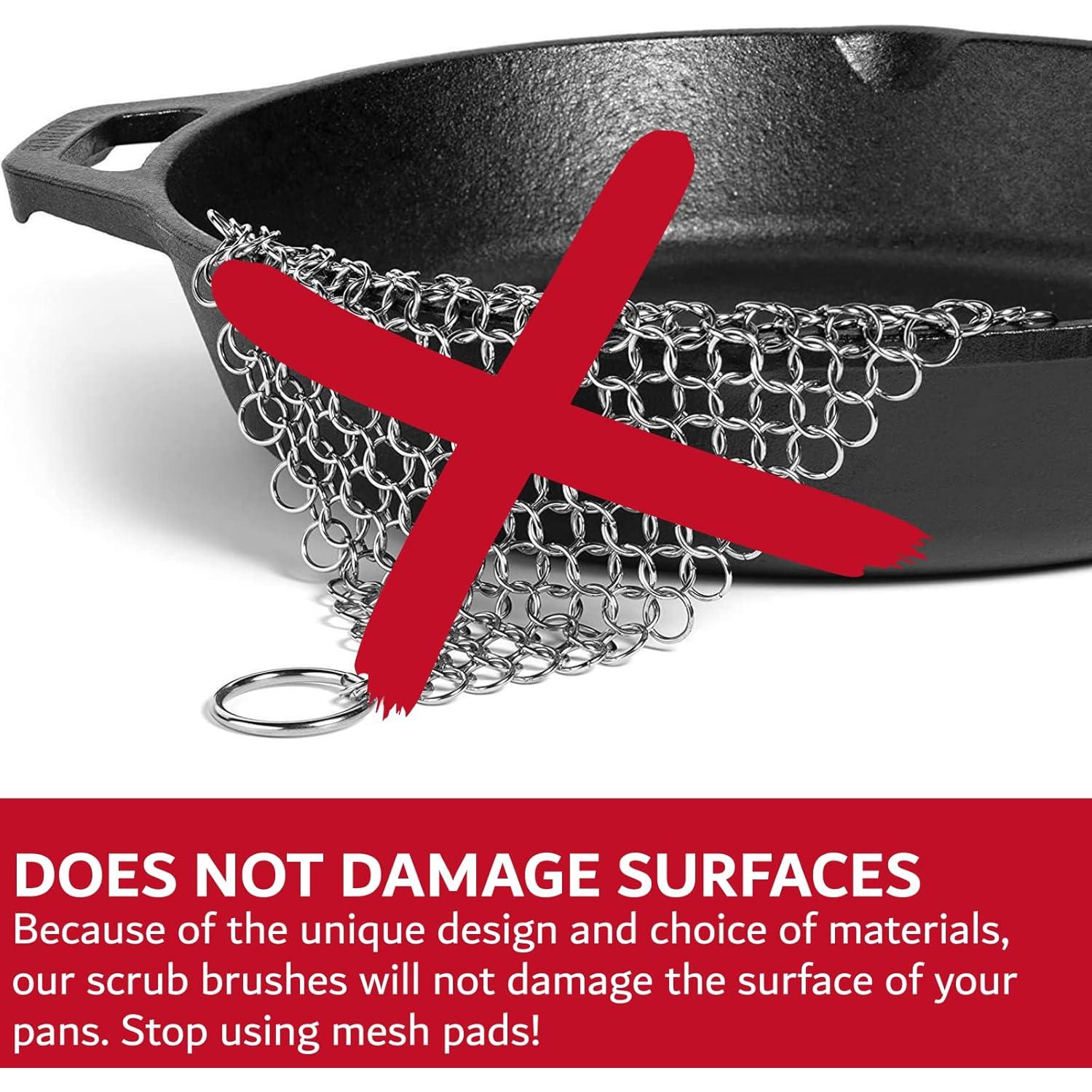 Cepillo de limpieza Chef Master 90058 para hierro fundido