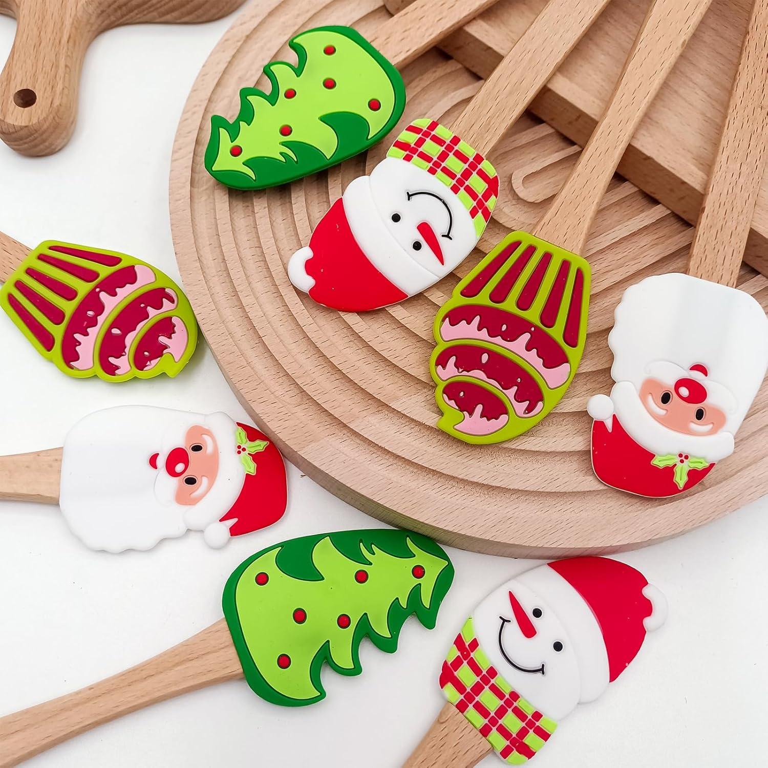 Set 8 Espátulas de Silicona Navideñas Hoypeyfiy
