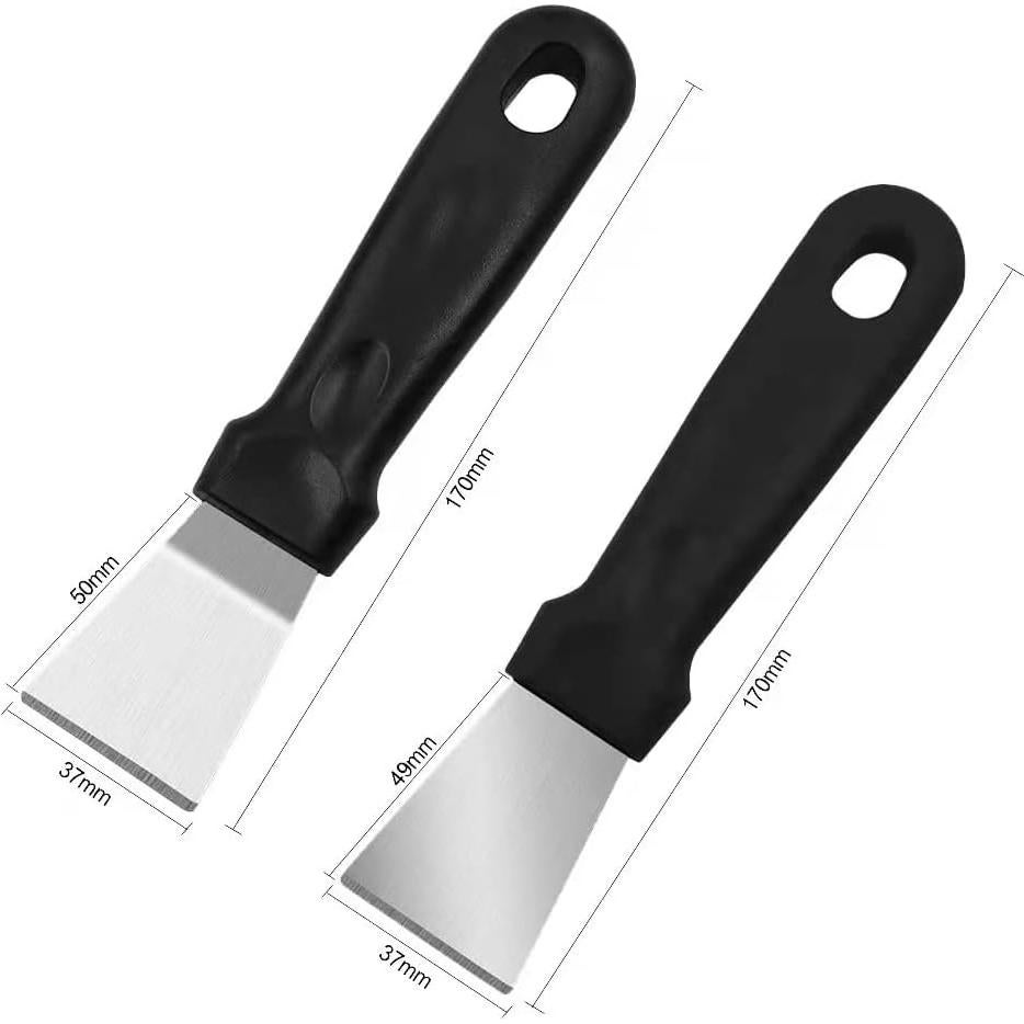 Juego de 2 raspadores de limpieza QIANBEIY para parrilla