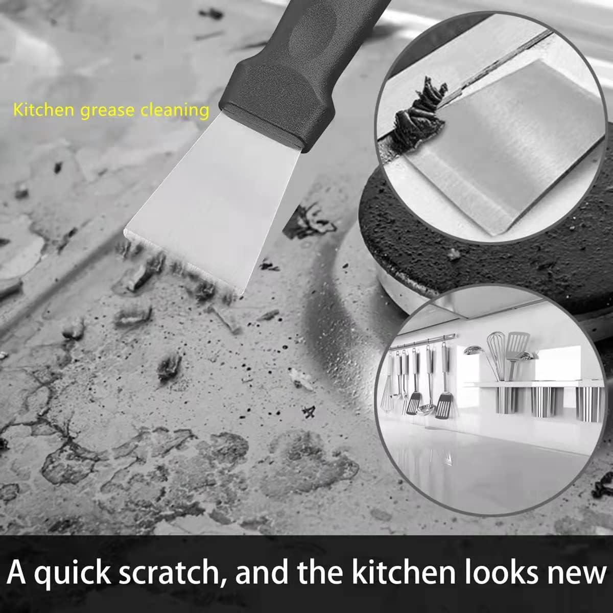 Juego de 2 raspadores de limpieza QIANBEIY para parrilla