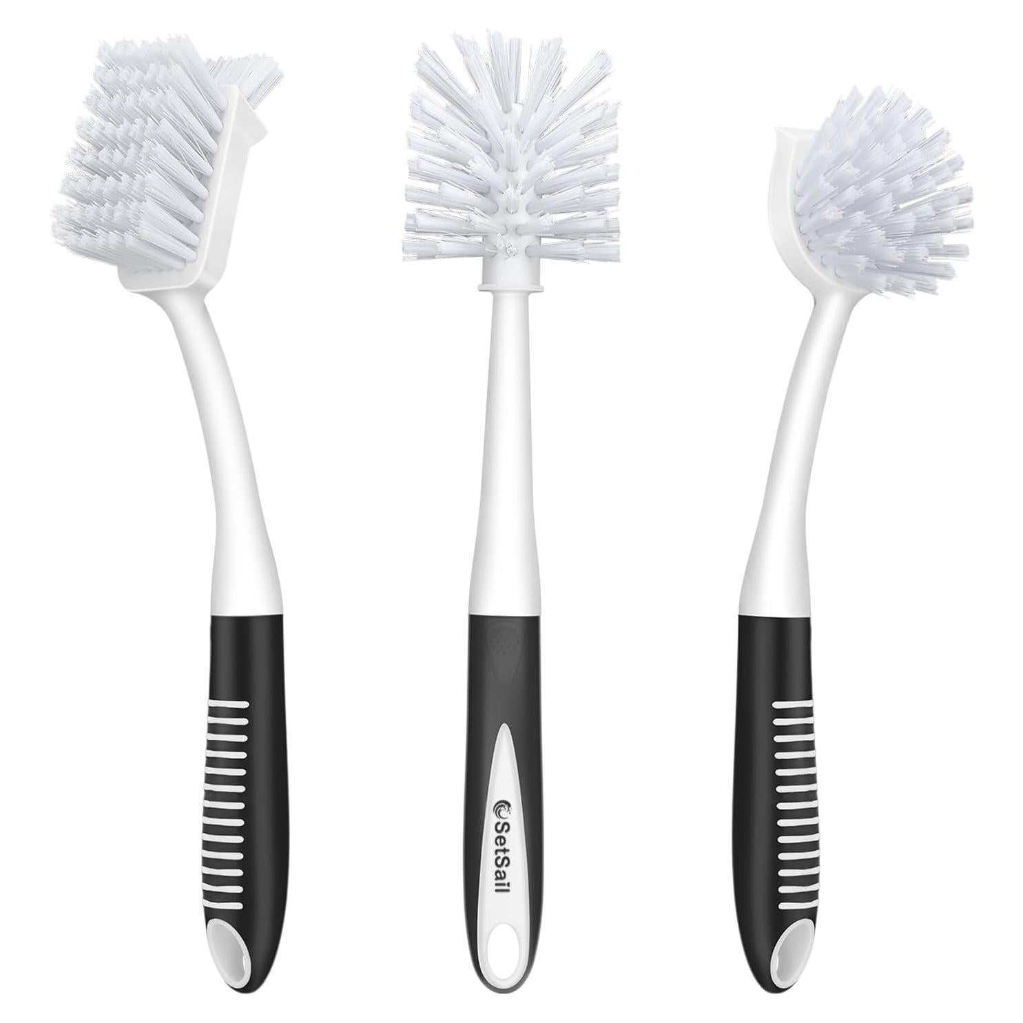 SetSail Juego de Cepillos de Limpieza 3 Piezas Negro