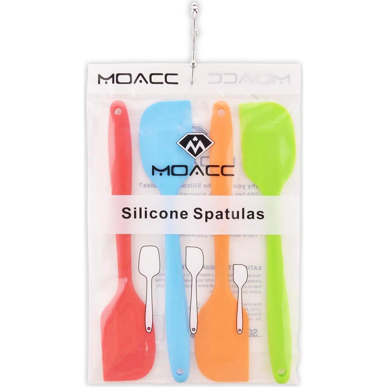 Espátulas de Silicona MOACC 27,94 cm Resistente al Calor 4 Pzas